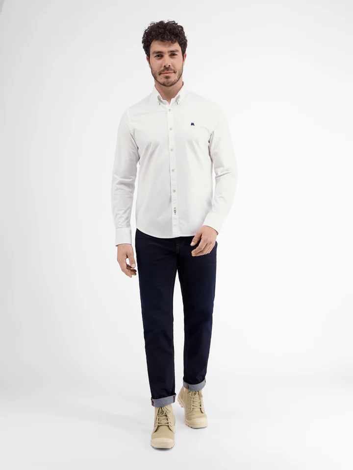 2001120 OXFORD OVERHEMD EFFEN KLEUR (100 WHITE)