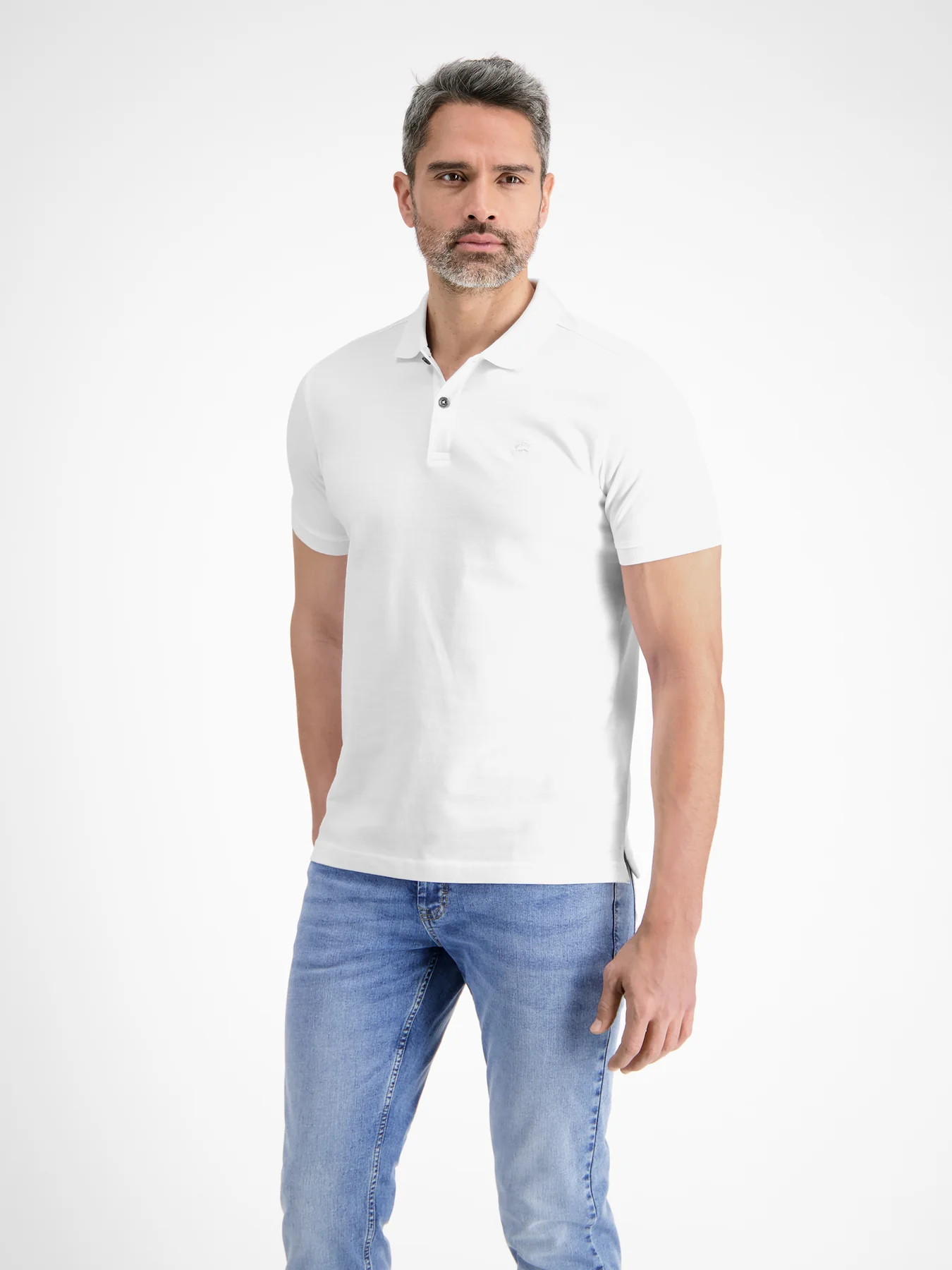 Lerros 2003200 BASIC POLOSHIRT EN PIQUÉKWALITEIT (100 WHITE)