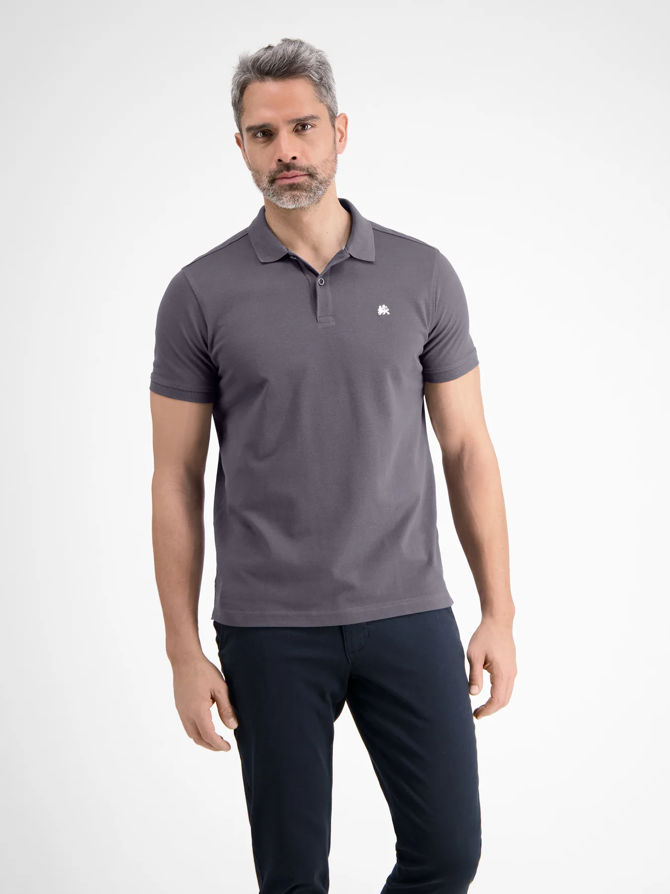 Lerros 2003200 BASIC POLOSHIRT EN PIQUÉKWALITEIT (269 ROCK GREY)