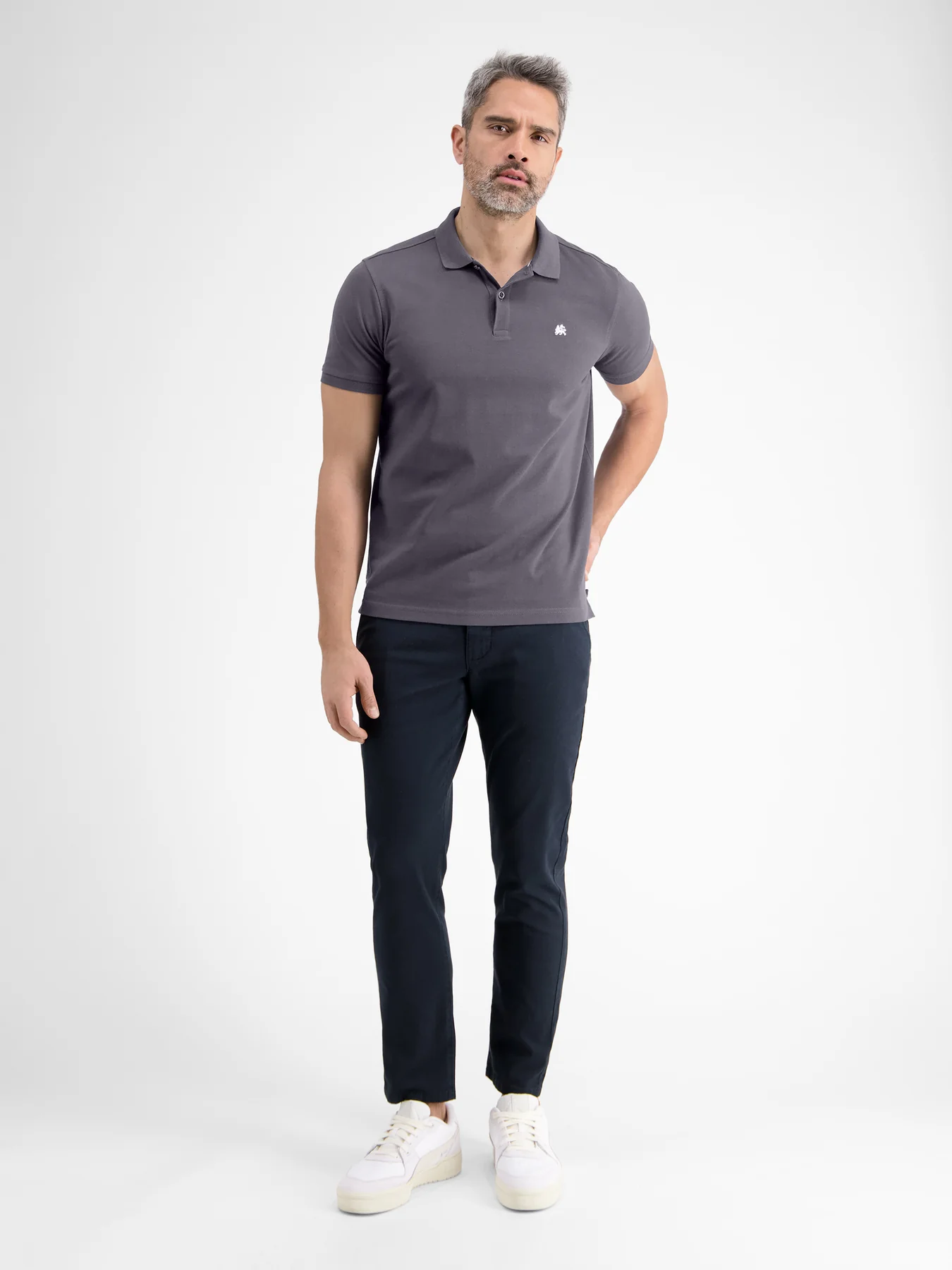 2003200 BASIC POLOSHIRT EN PIQUÉKWALITEIT (269 ROCK GREY)