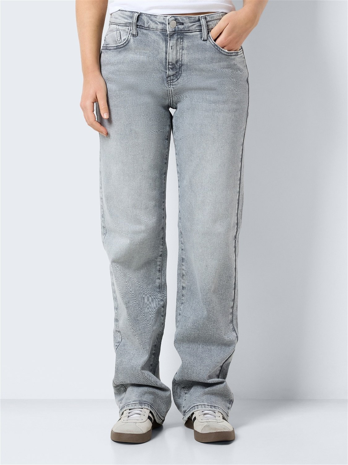 NOISY MAY NMYOLANDA NM WIDE JEANS NOOS (Light Grey Denim)