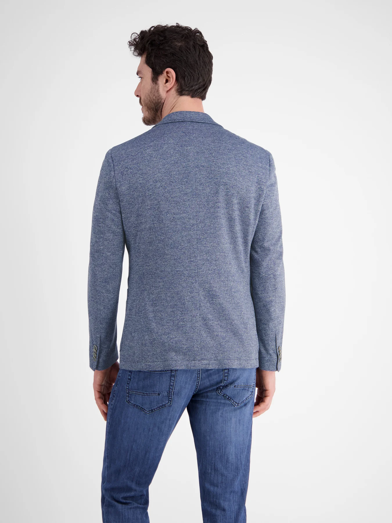 2007K18 JERSEYBLAZER MET PRINT OP DE BINNENVOERING (485 CLASSIC NAVY)