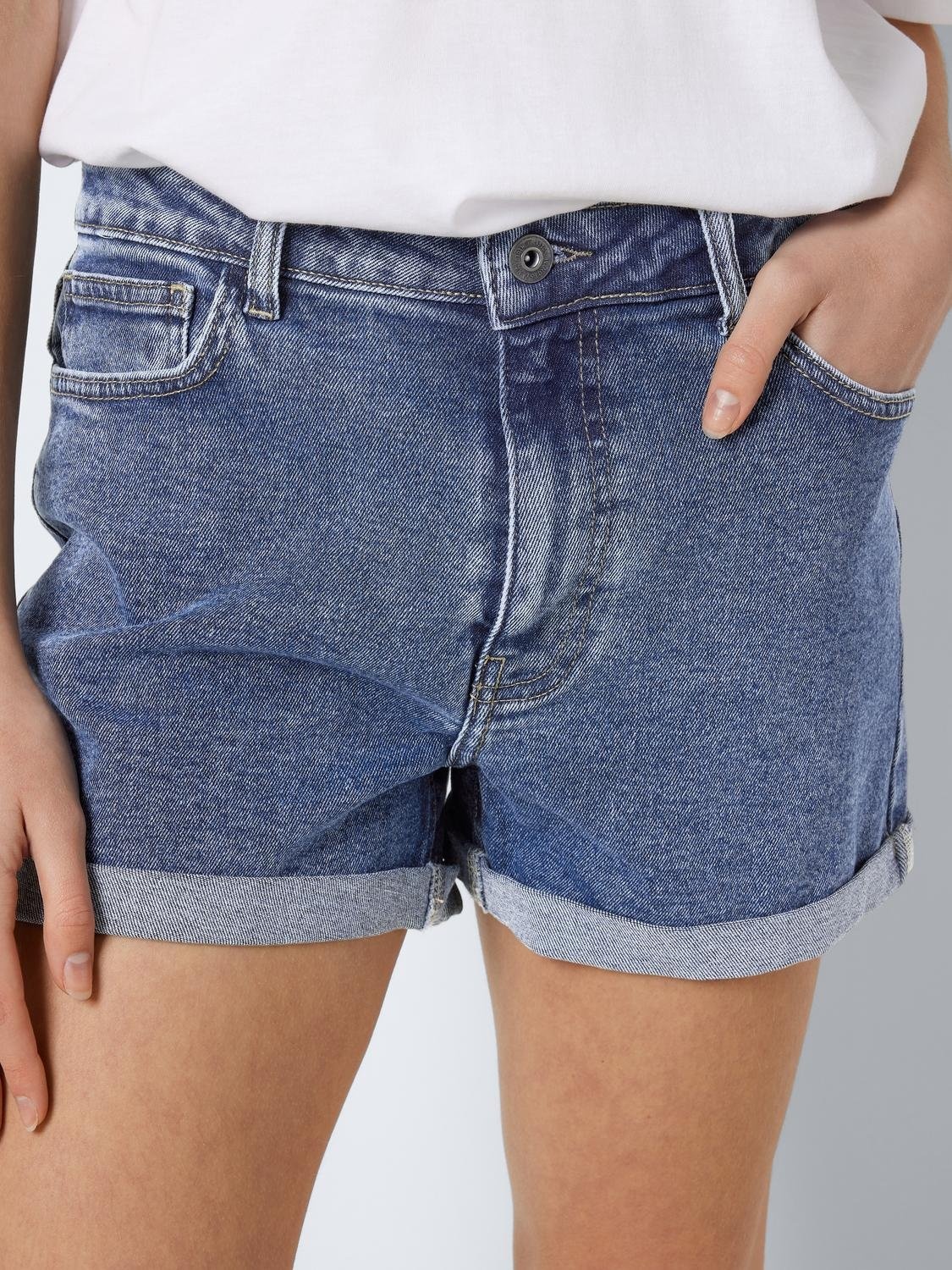 NMMONI HW SHORTS AZ360 BL NOOS MID BLUE DENIM