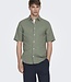 ONSCAIDEN LIFE SS SOLID LINEN SHIRT NOOS (Swamp)