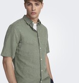 Only & Sons ONSCAIDEN LIFE SS SOLID LINEN SHIRT NOOS (Swamp)