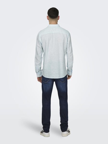 Only & Sons ONSCAIDEN LIFE SOLID LINEN SHIRT NOOS (cashmere blue)