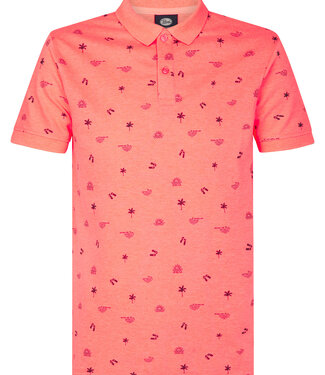 Petrol Industries M-1040-POL502 Men Polo Short Sleeve (3099 Fiery Coral)