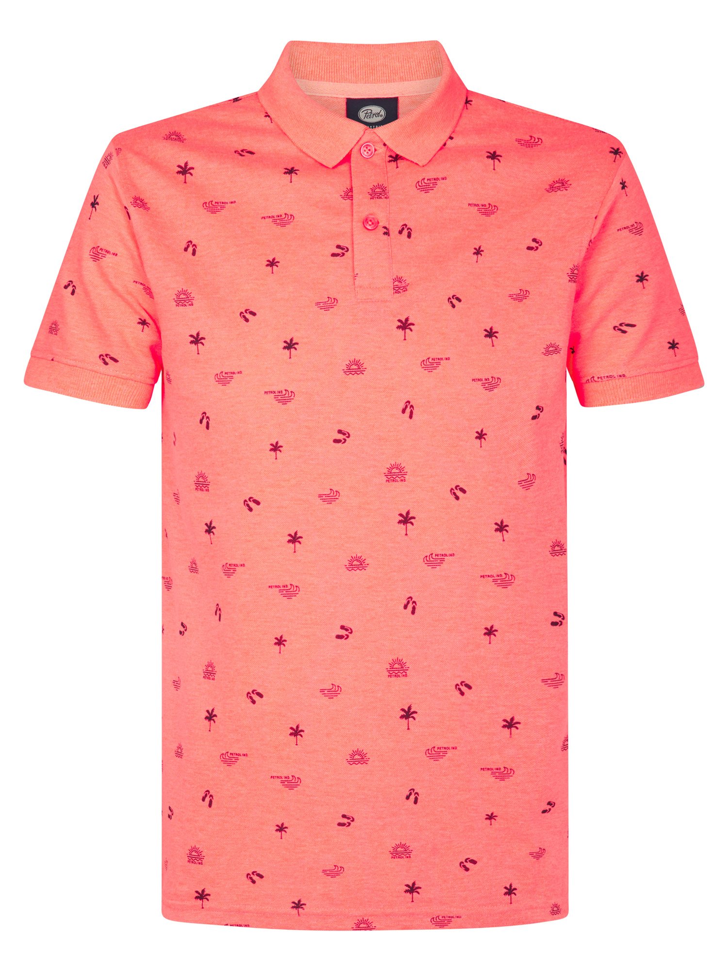 M-1040-POL502 Men Polo Short Sleeve (3099 Fiery Coral)