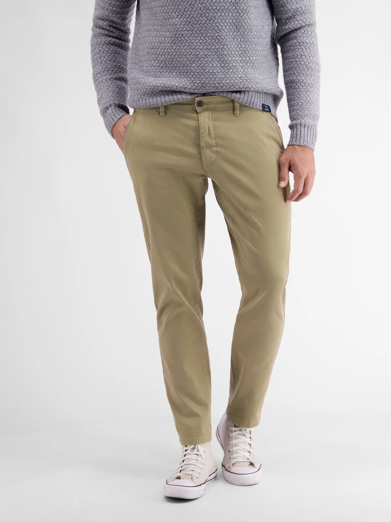 Lerros 2009166 CHINO MICROSTRUCTUUR SLIM FIT (730 SOFT BEIGE)