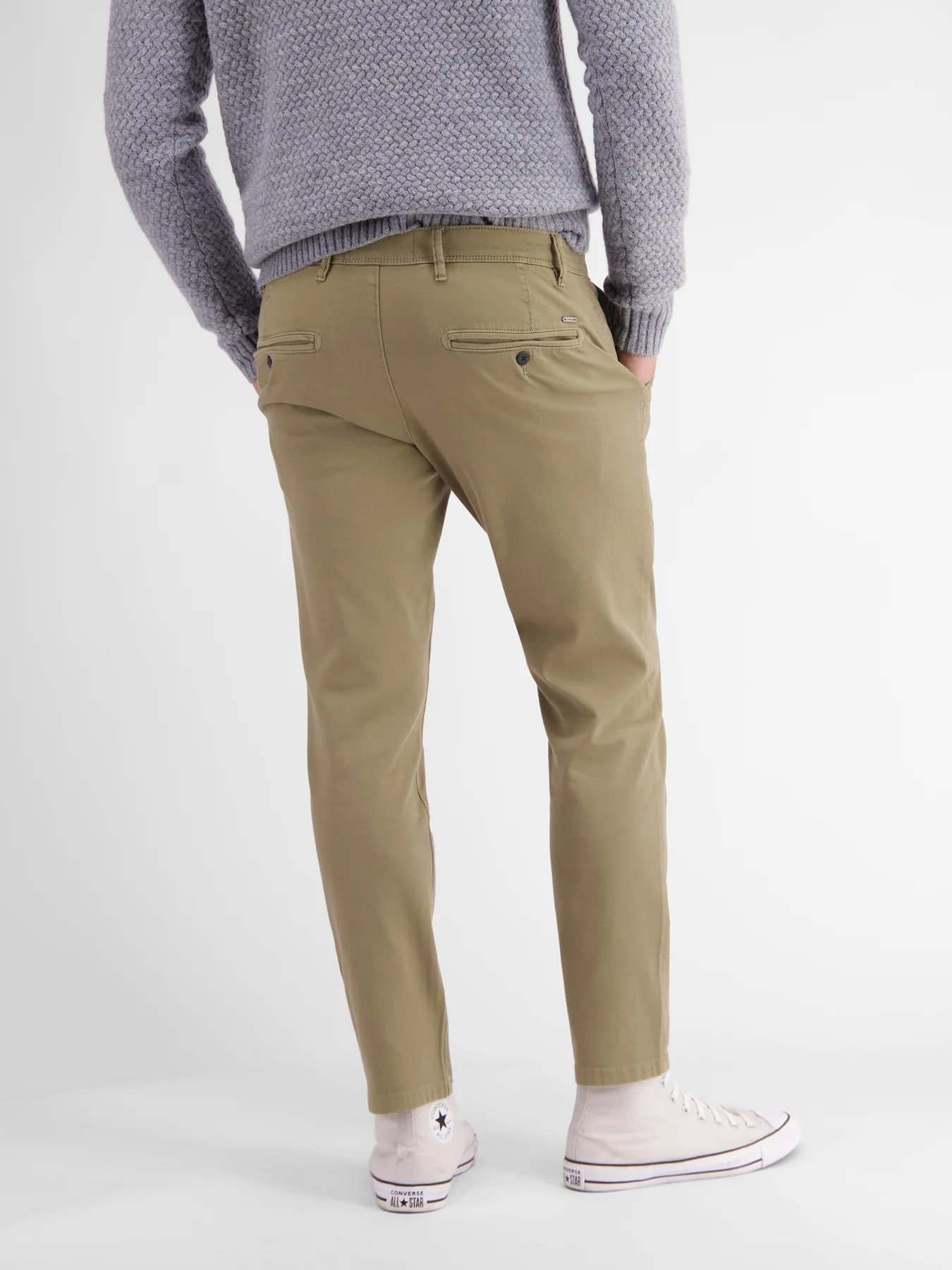 2009166 CHINO MICROSTRUCTUUR SLIM FIT (730 SOFT BEIGE)
