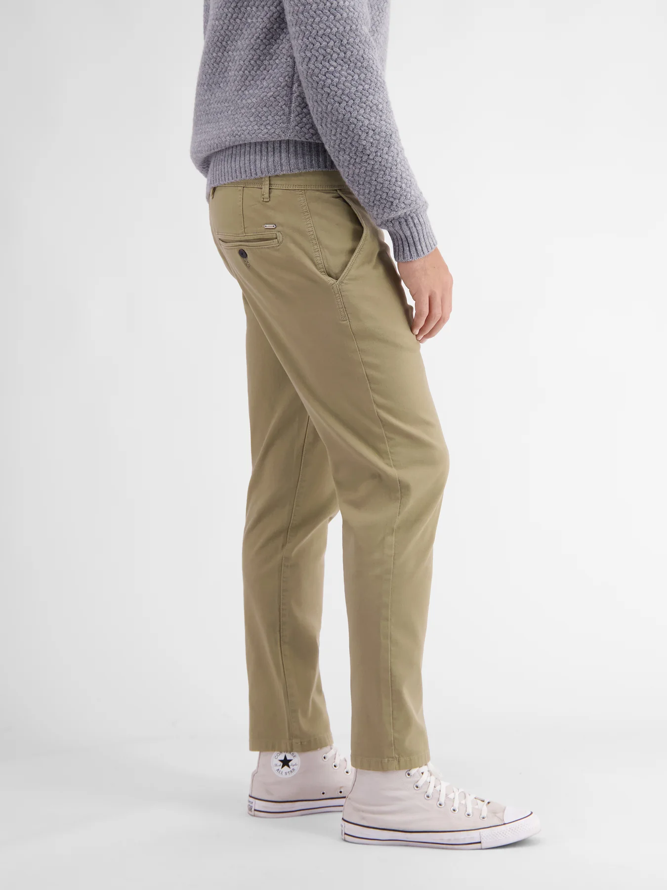 2009166 CHINO MICROSTRUCTUUR SLIM FIT (730 SOFT BEIGE)