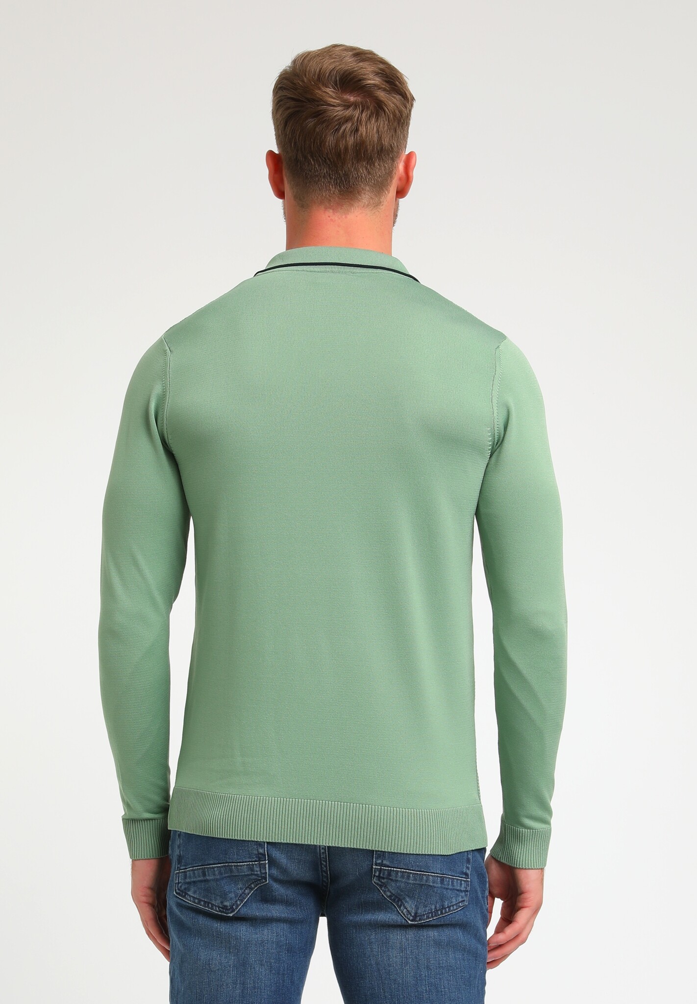 POLO KNITWEAR LONGSLEEVE 234925 (722 Light Army)