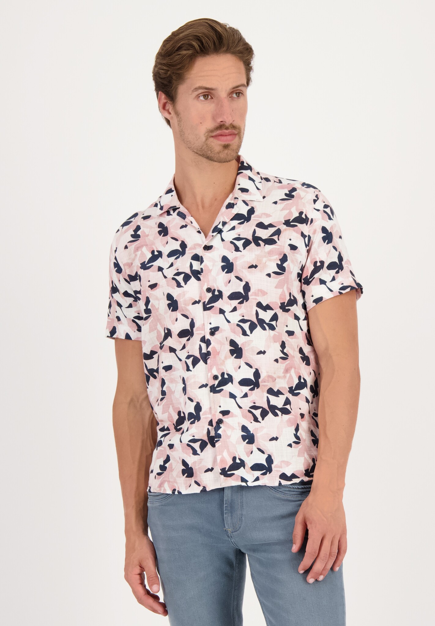 334931 KORT MOUW HEMD (719 DUSTY CORAL)