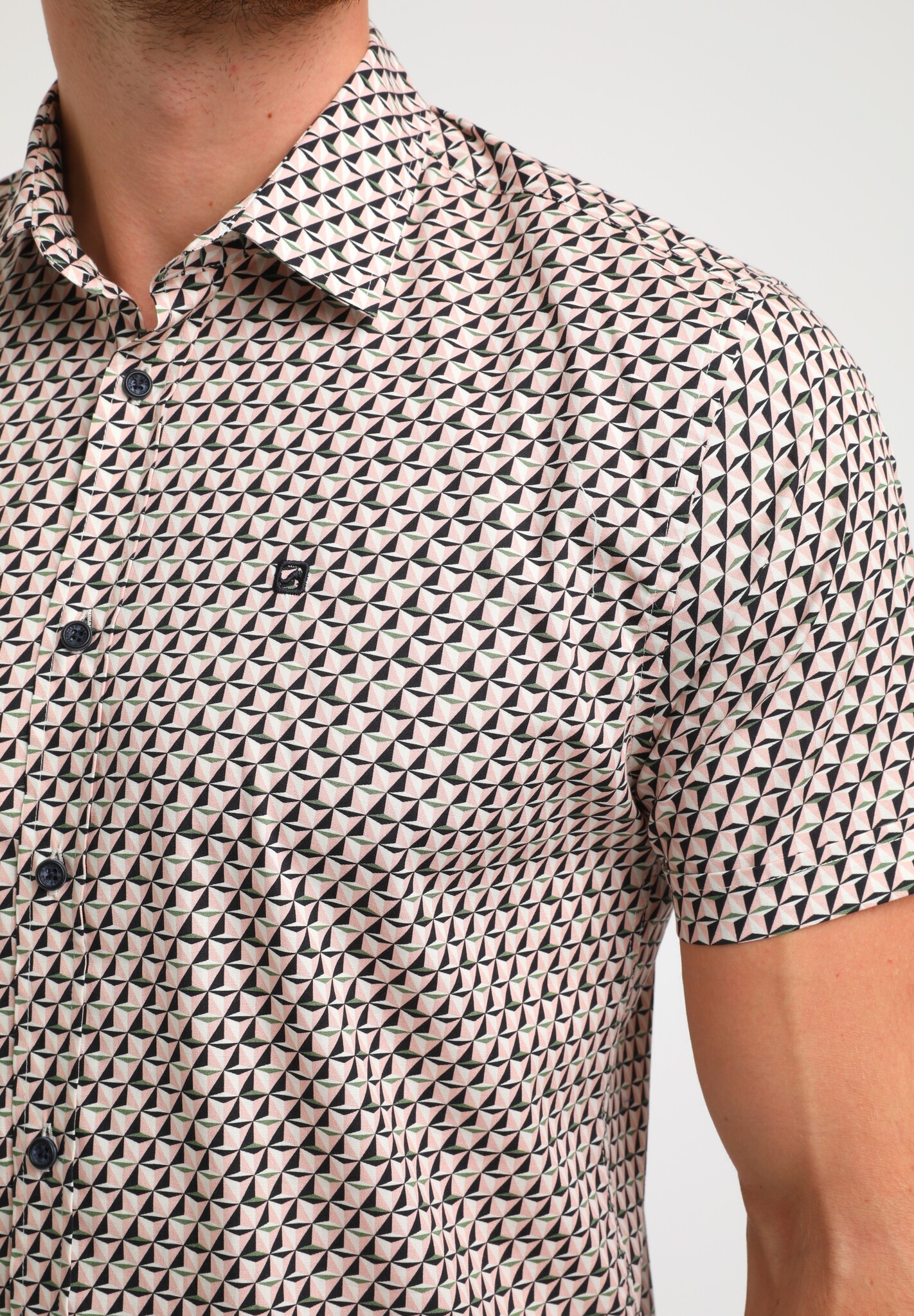 334930 KORT MOUW HEMD (719 DUSTY CORAL)