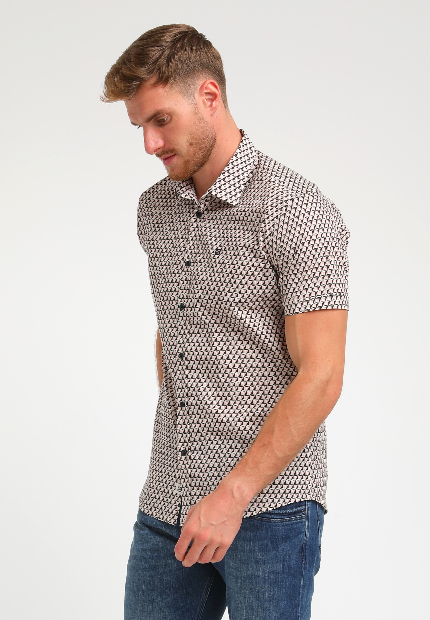 334930 KORT MOUW HEMD (719 DUSTY CORAL)