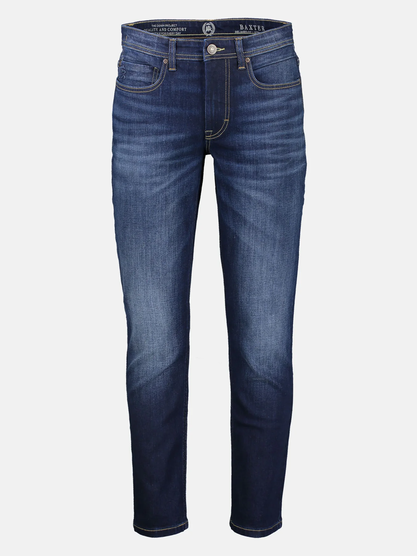 2009329 BAXTER DENIM USED-LOOK RELAXED FIT (495 DARK BLUE)