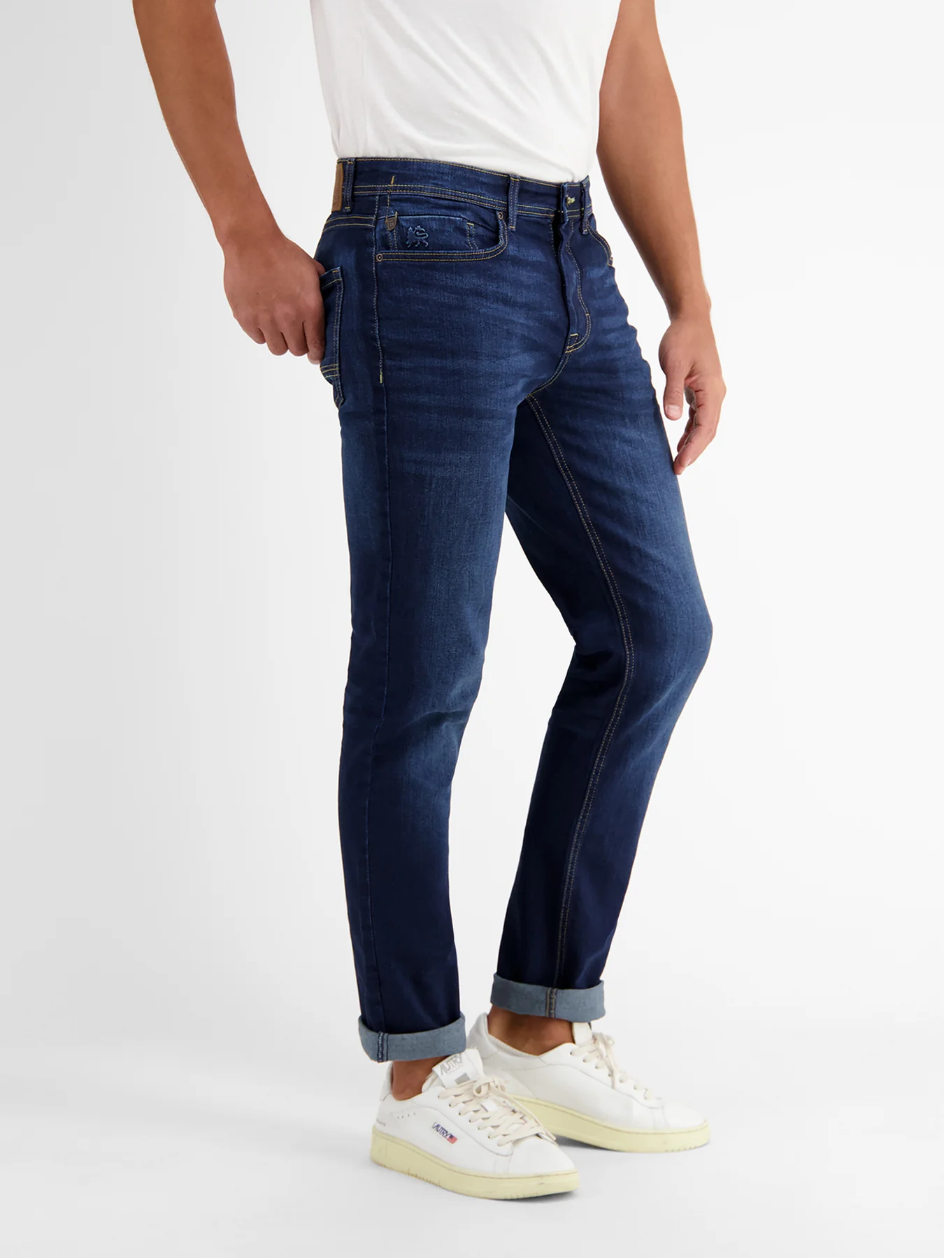 2009329 BAXTER DENIM USED-LOOK RELAXED FIT (495 DARK BLUE)