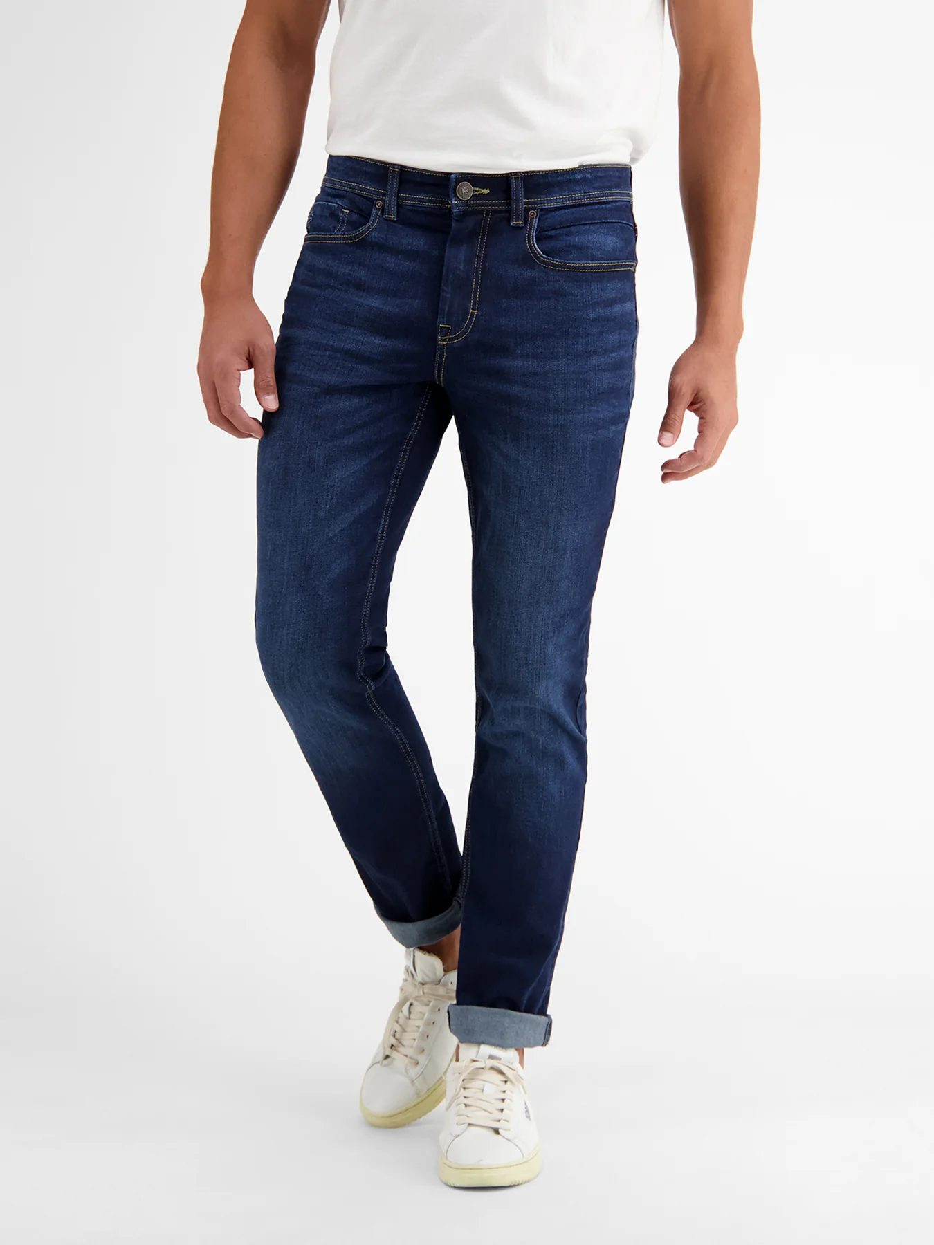 2009329 BAXTER DENIM USED-LOOK RELAXED FIT (495 DARK BLUE)