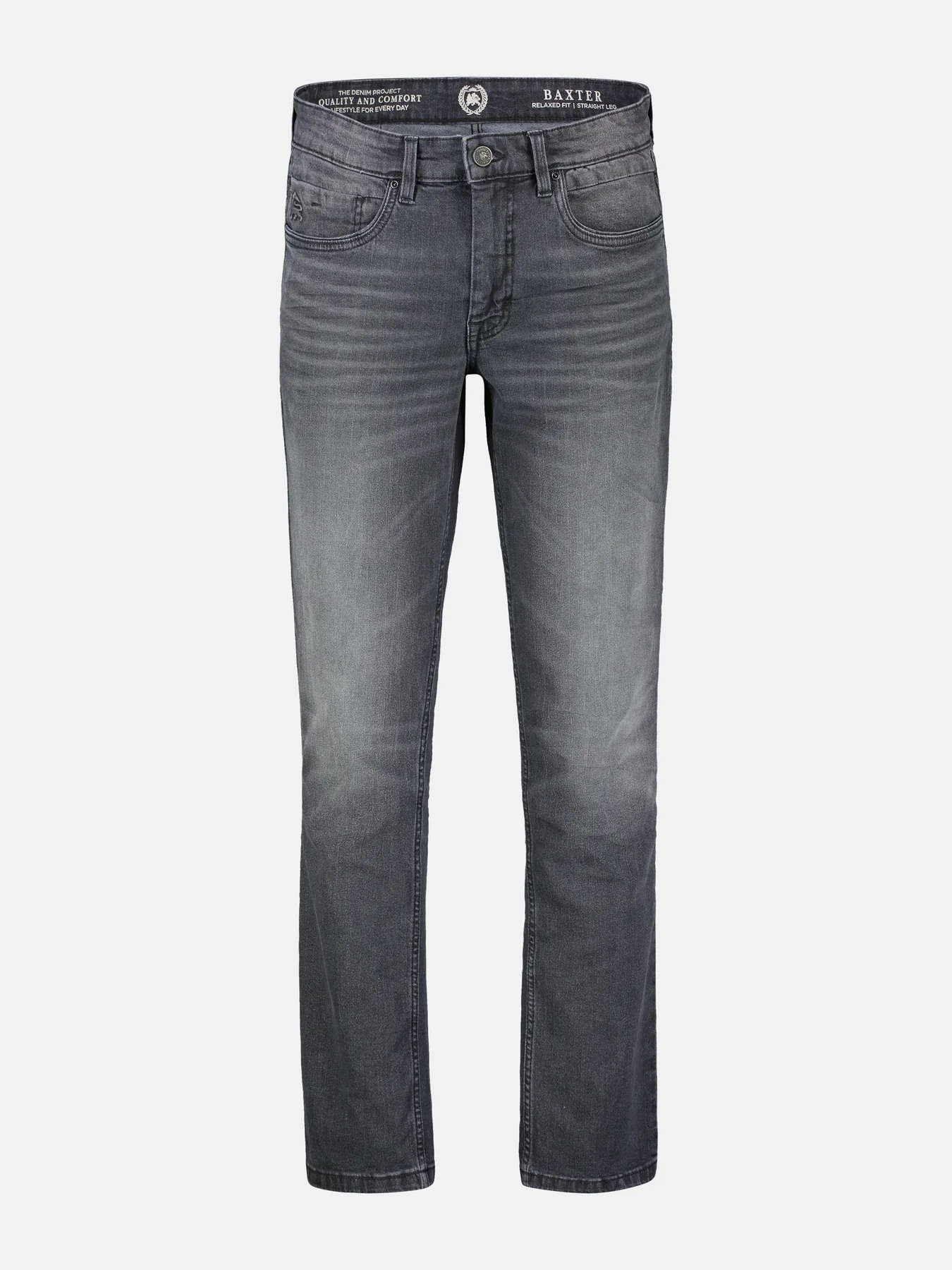 2009361 BAXTER-STRETCHDENIM RELAXED FIT (265 BLACK USED WASH)