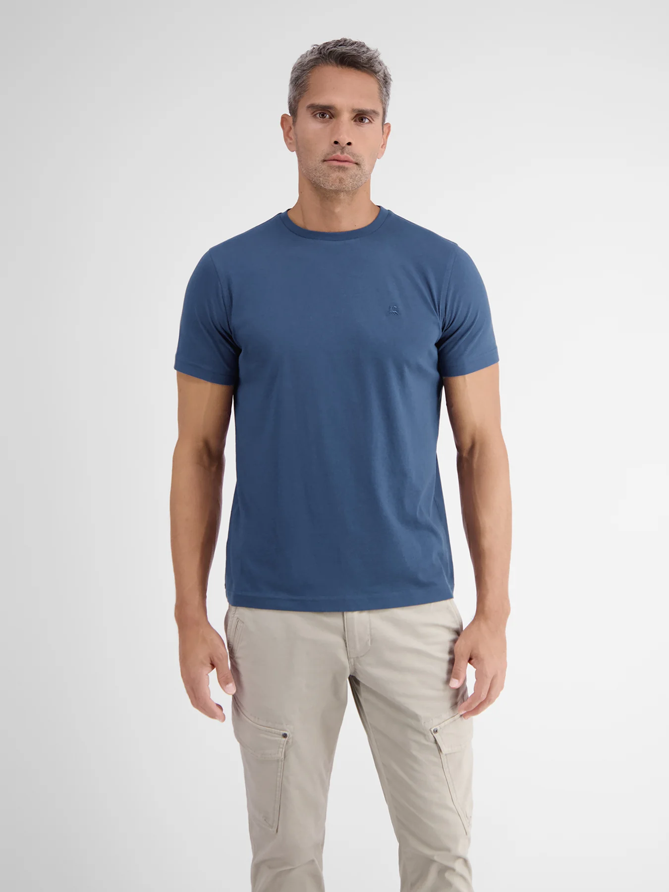 Lerros 23D3000 BASIC T-SHIRT IN VELE KLEUREN (448 STORM BLUE)