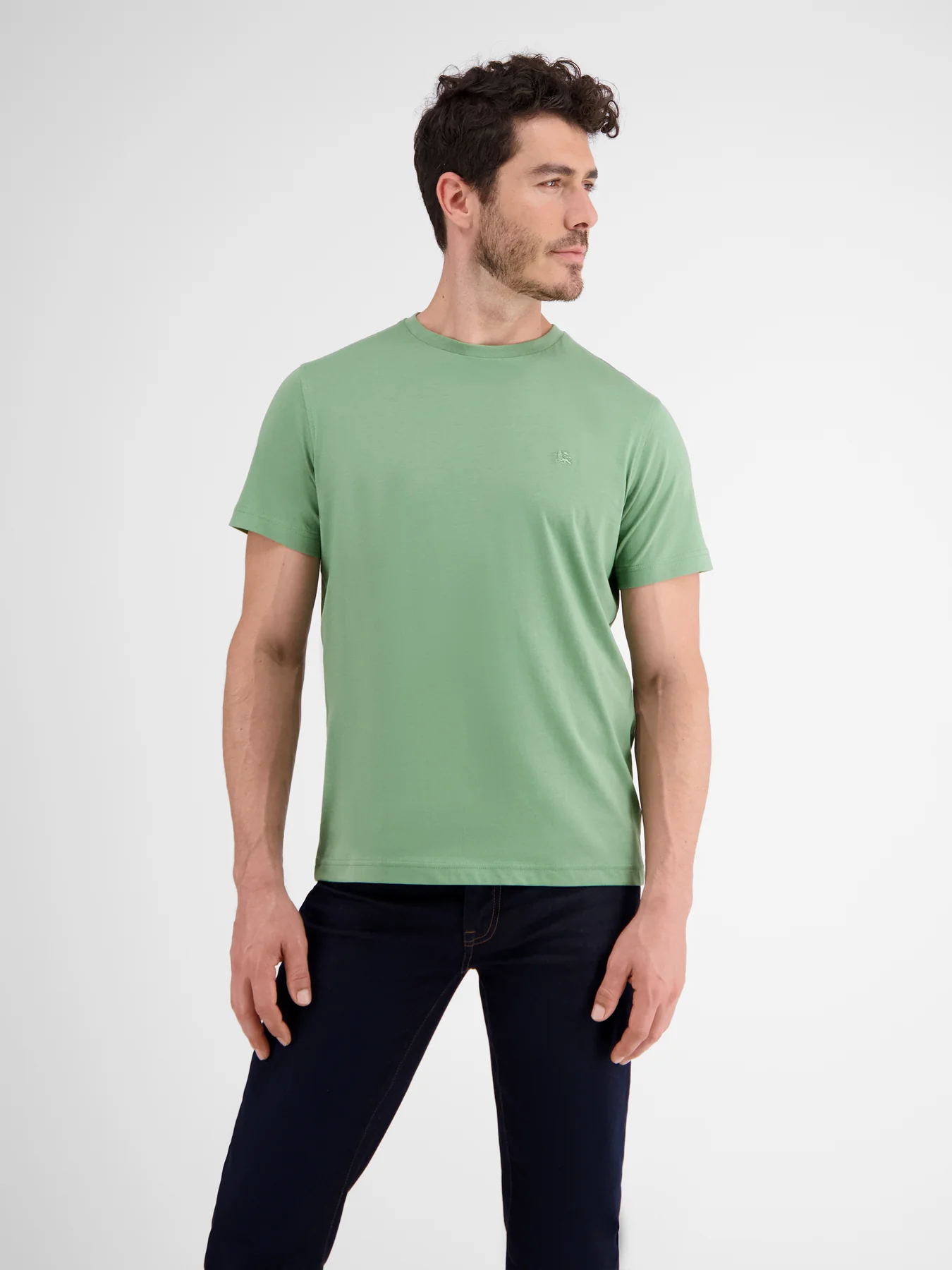 Lerros 23D3000 BASIC T-SHIRT IN VELE KLEUREN (612 SAGE GREEN)