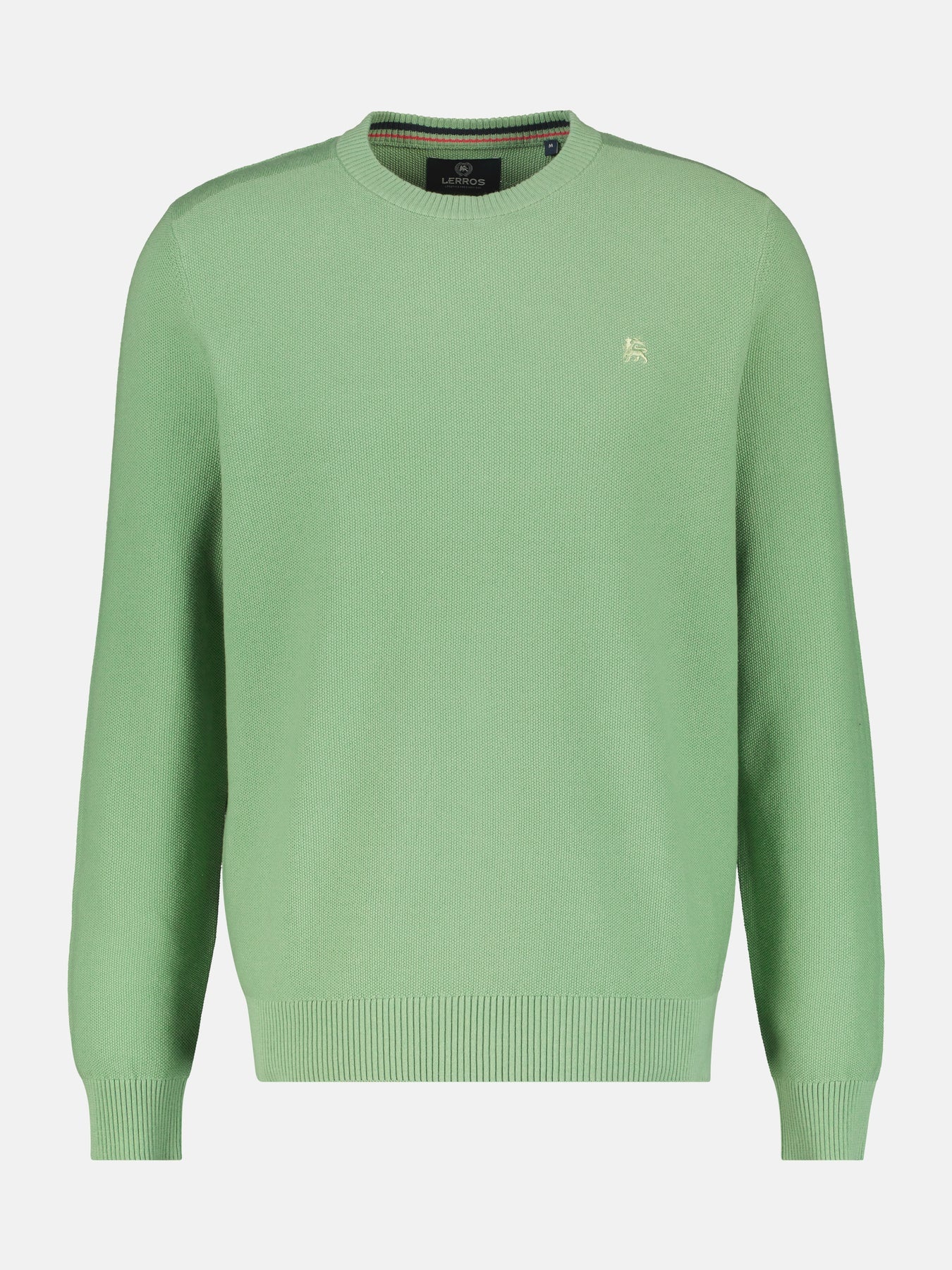 23D5001 GEBREIDE TRUI MET RONDE HALS (612 SAGE GREEN)