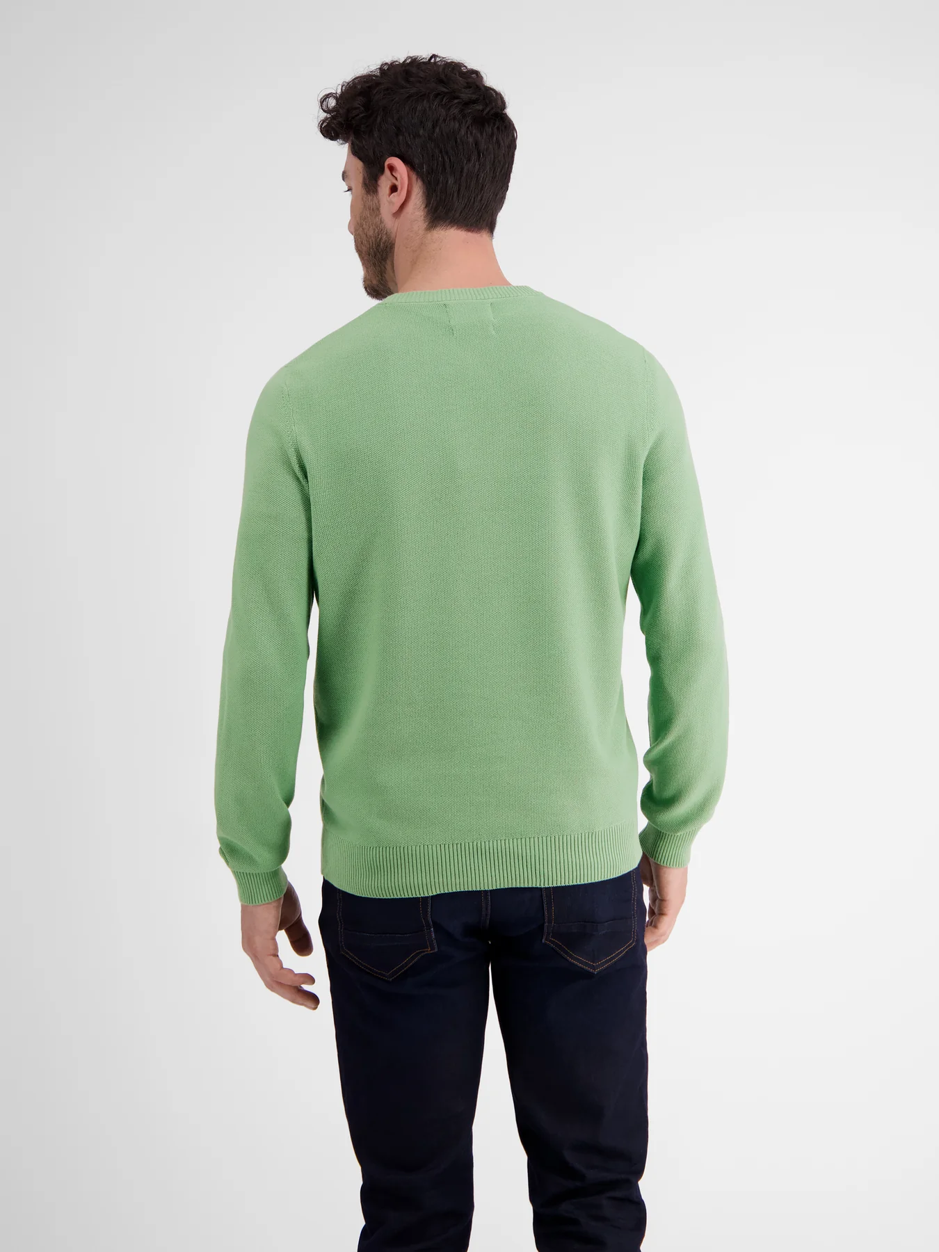 23D5001 GEBREIDE TRUI MET RONDE HALS (612 SAGE GREEN)