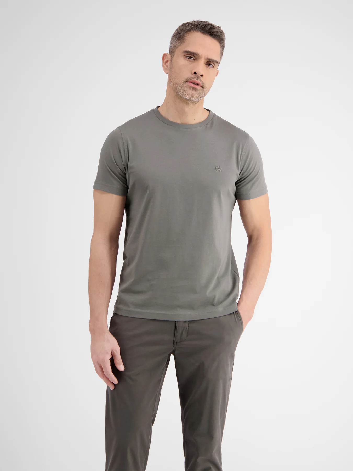 Lerros 2423000 EFFEN BASIC T-SHIRT LOGOSTEEK (277 BASALT GREY)