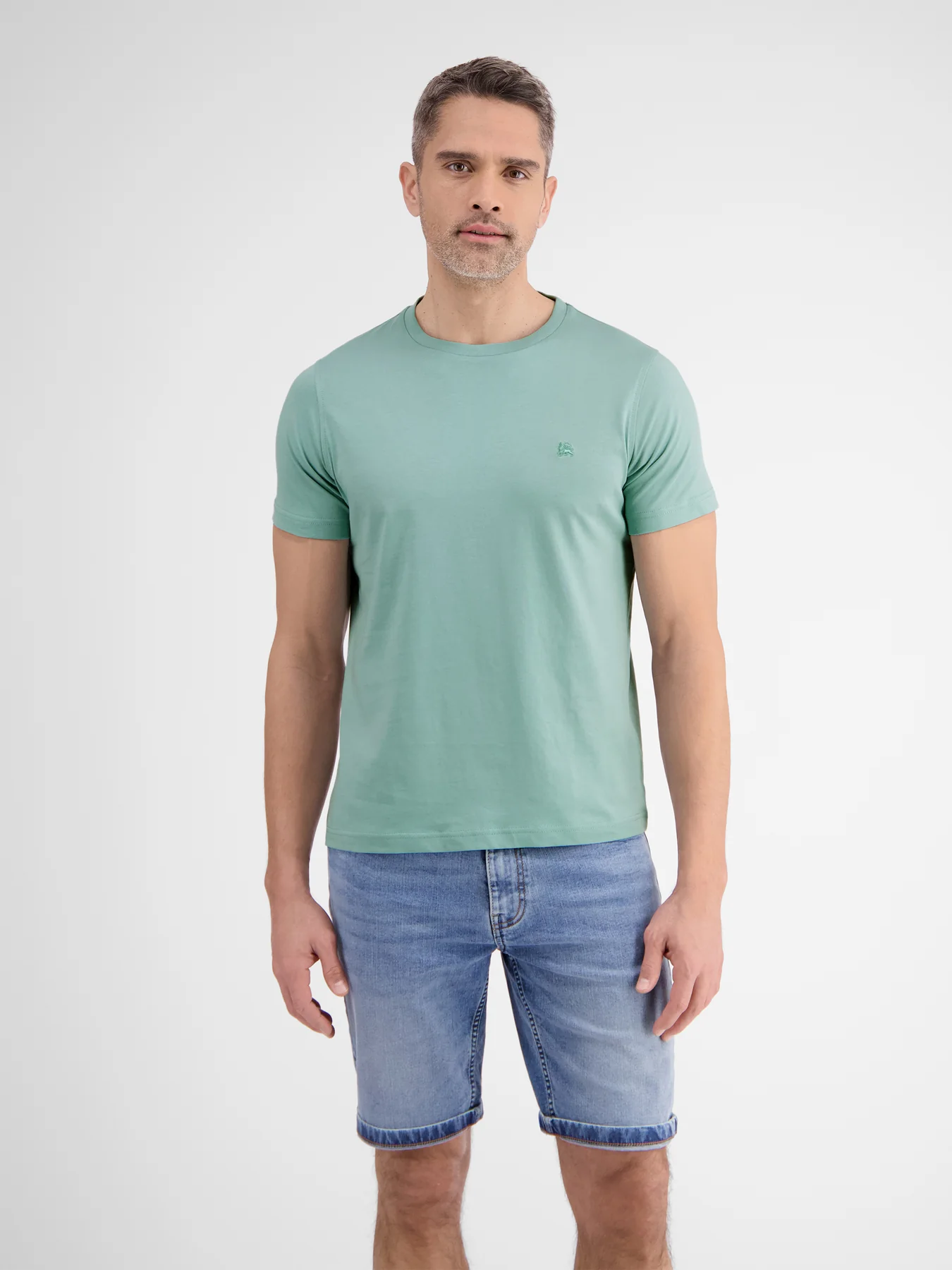 2423000 EFFEN BASIC T-SHIRT LOGOSTEEK (622 COASTAL SEA BLUE)