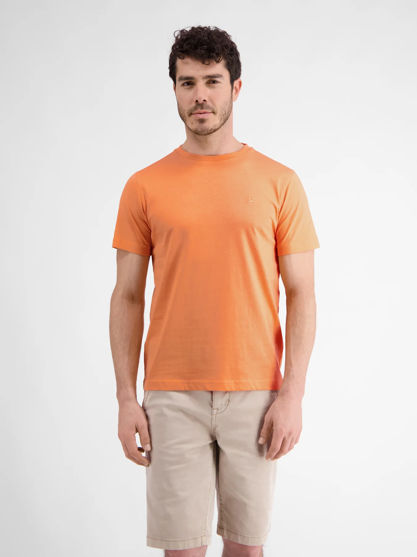Lerros 2423000 EFFEN BASIC T-SHIRT LOGOSTEEK (927 MELLOW PEACH)