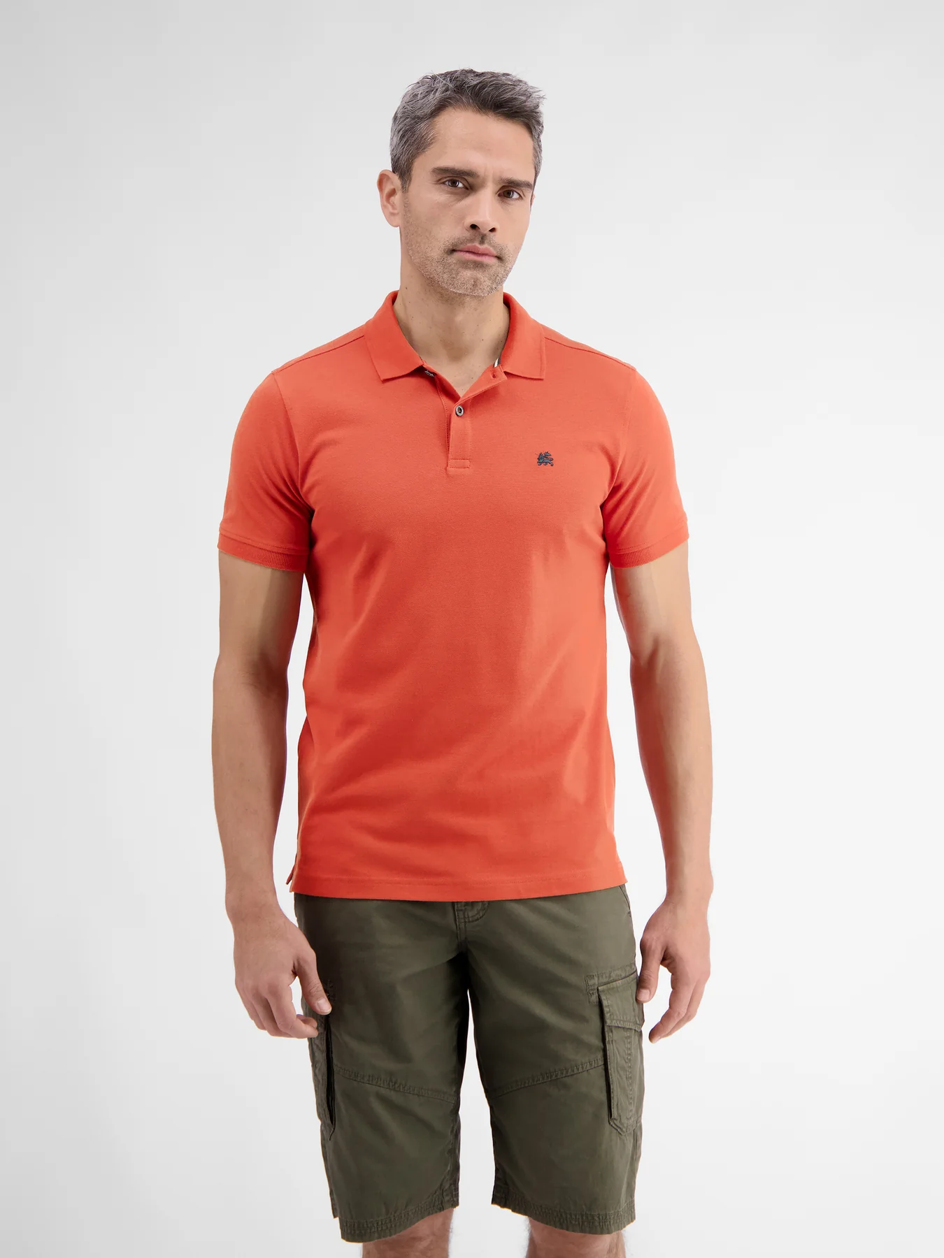 Lerros 2423200 BASIS POLOSHIRT (327 DEEP CORAL RED)