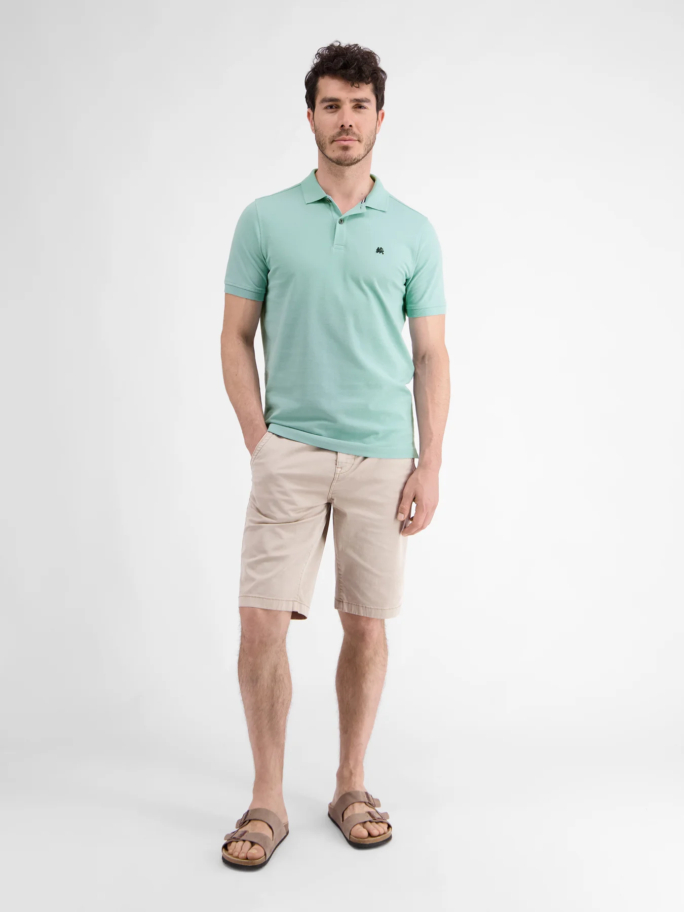 2423200 BASIS POLOSHIRT (622 COASTAL SEA BLUE)