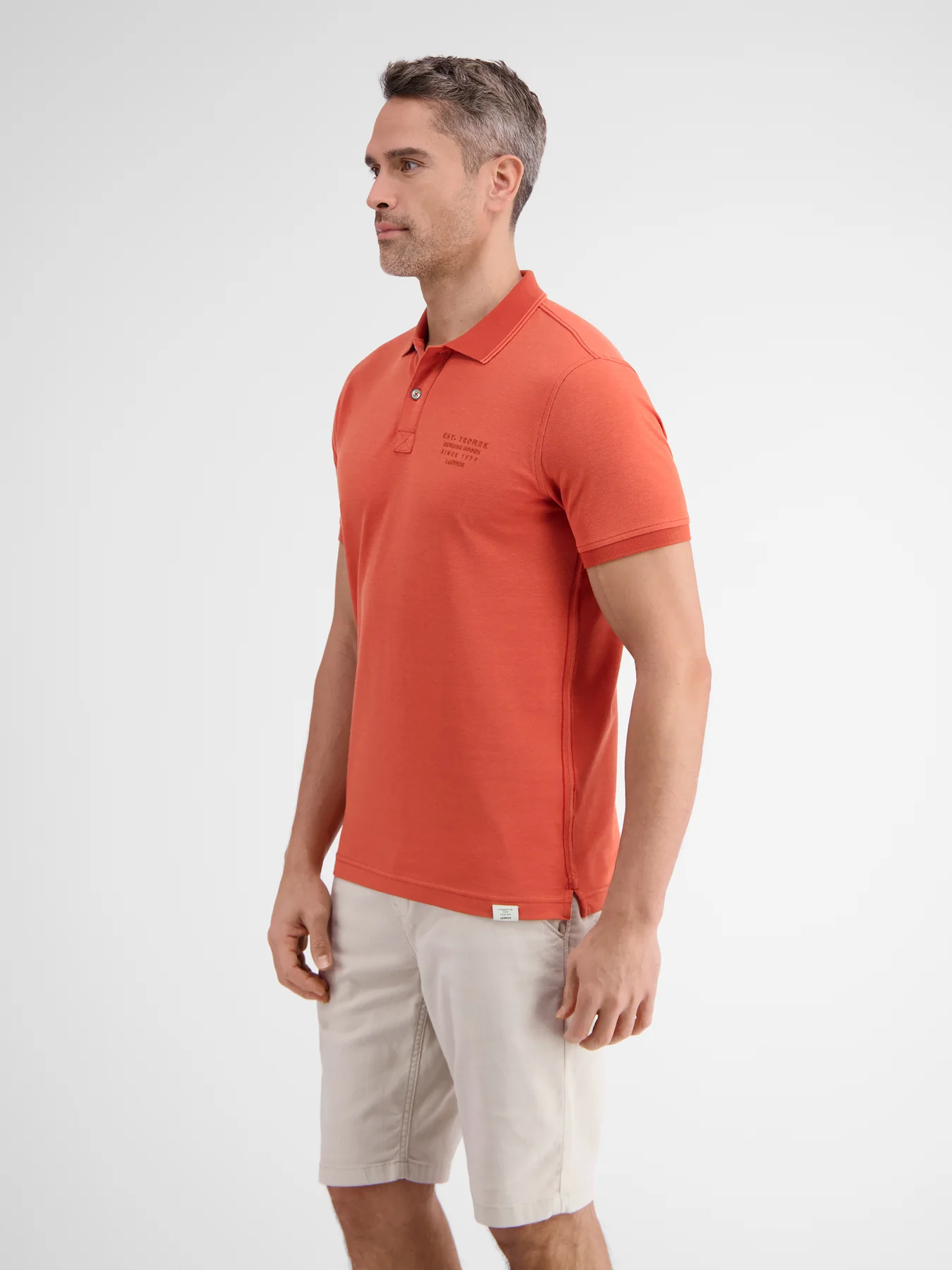 2433239 TWEEKLEURIGE POLO (327 DEEP CORAL RED)