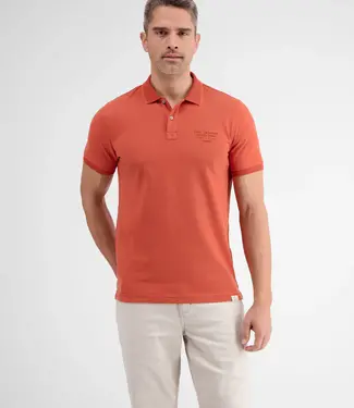Lerros 2433239 TWEEKLEURIGE POLO (327 DEEP CORAL RED)