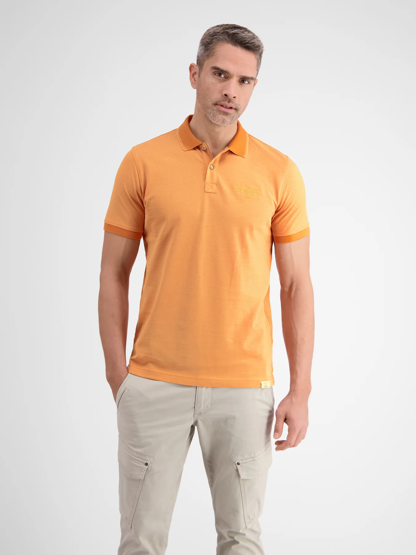 Lerros 2433239 TWEEKLEURIGE POLO (927 MELLOW PEACH)