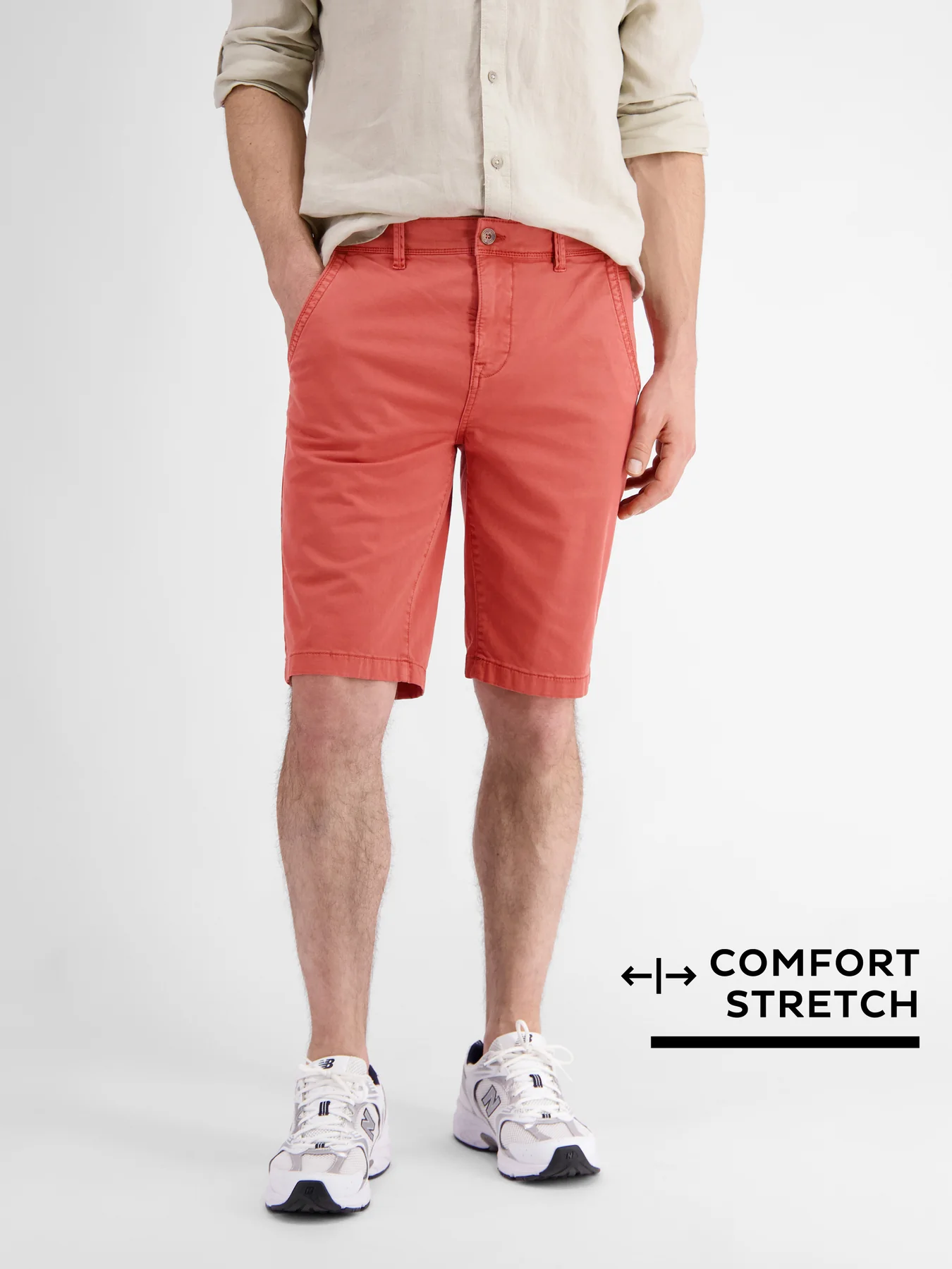 Lerros 2439213 STRETCHCHINO-BERMUDA (347 DEEP CORAL RED)