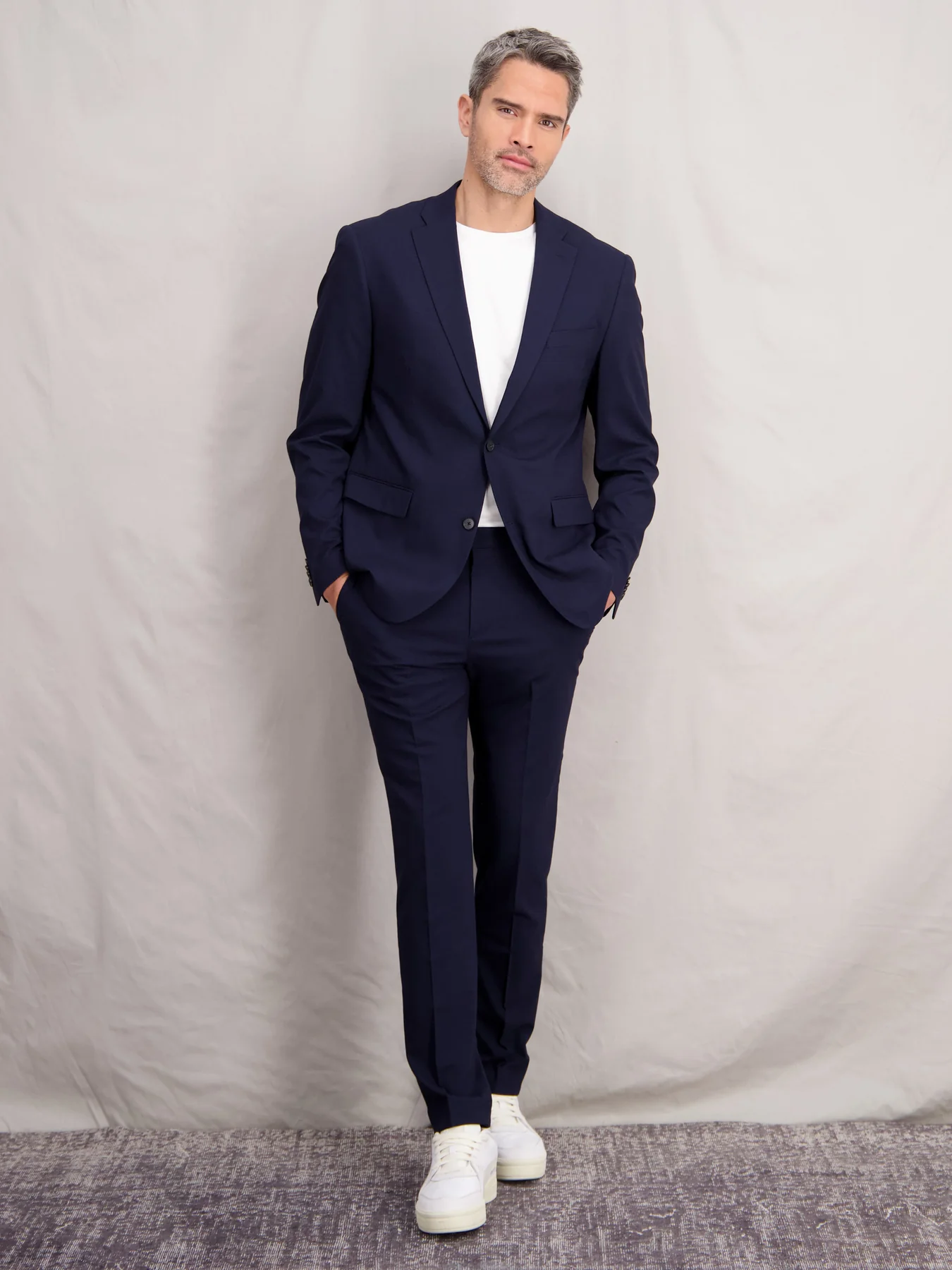 4009101 HERENKOSTUUMBROEK MET STRETCH (478 BOLD NAVY)