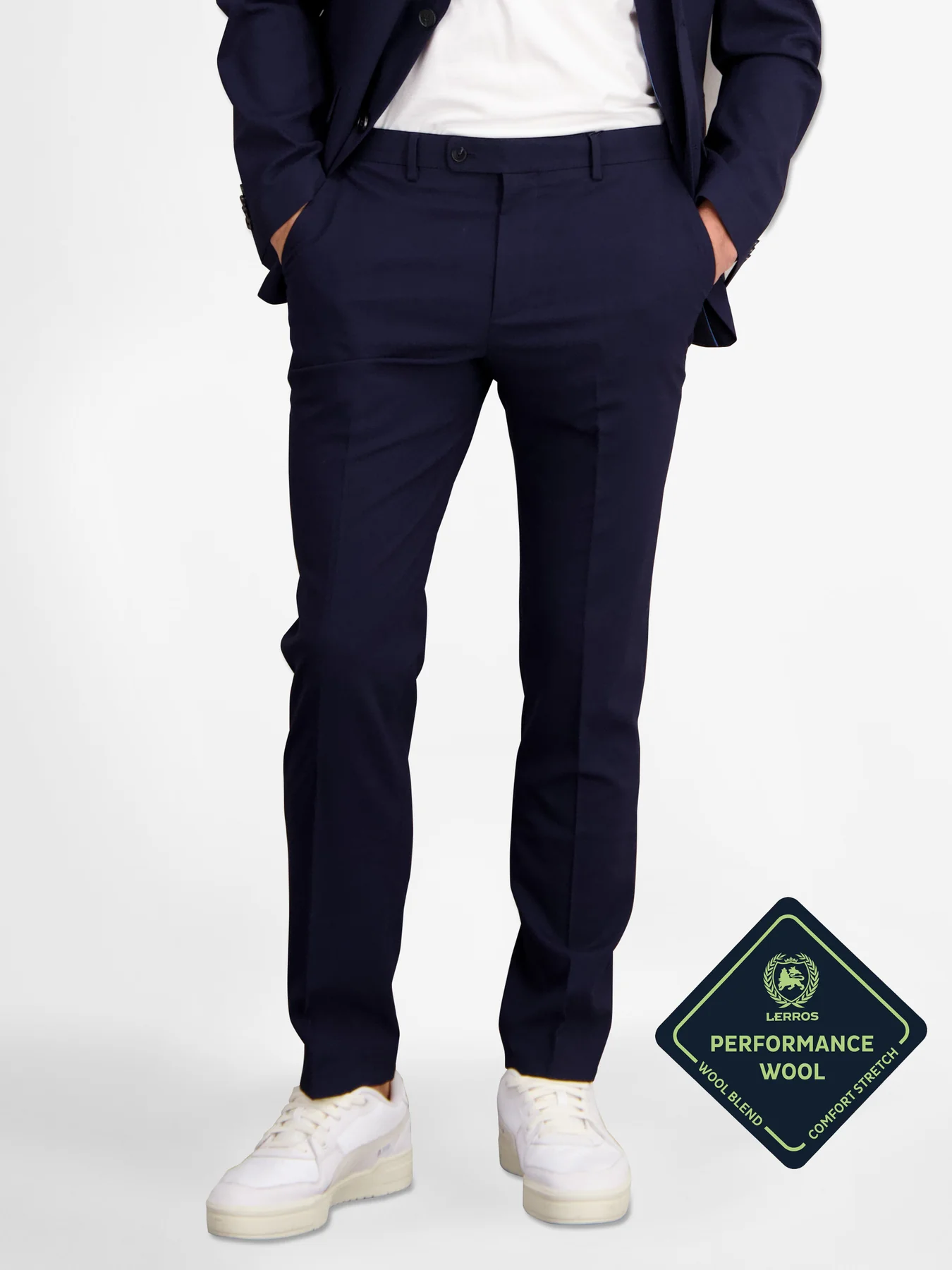 4009101 HERENKOSTUUMBROEK MET STRETCH (478 BOLD NAVY)