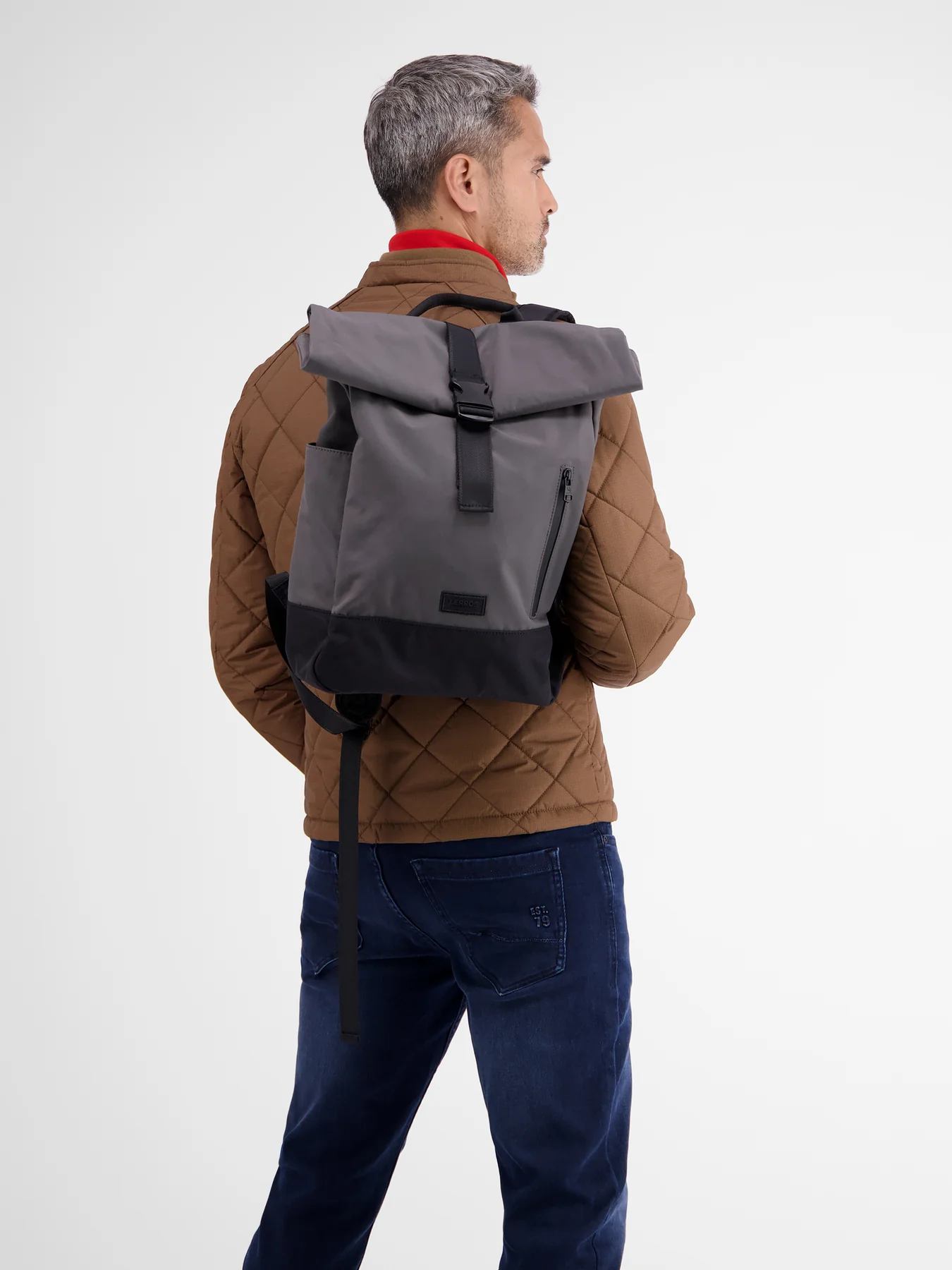 5002121 SEATTLE RUGZAK MET ROLSLUITING (250 MID GREY MELANGE)