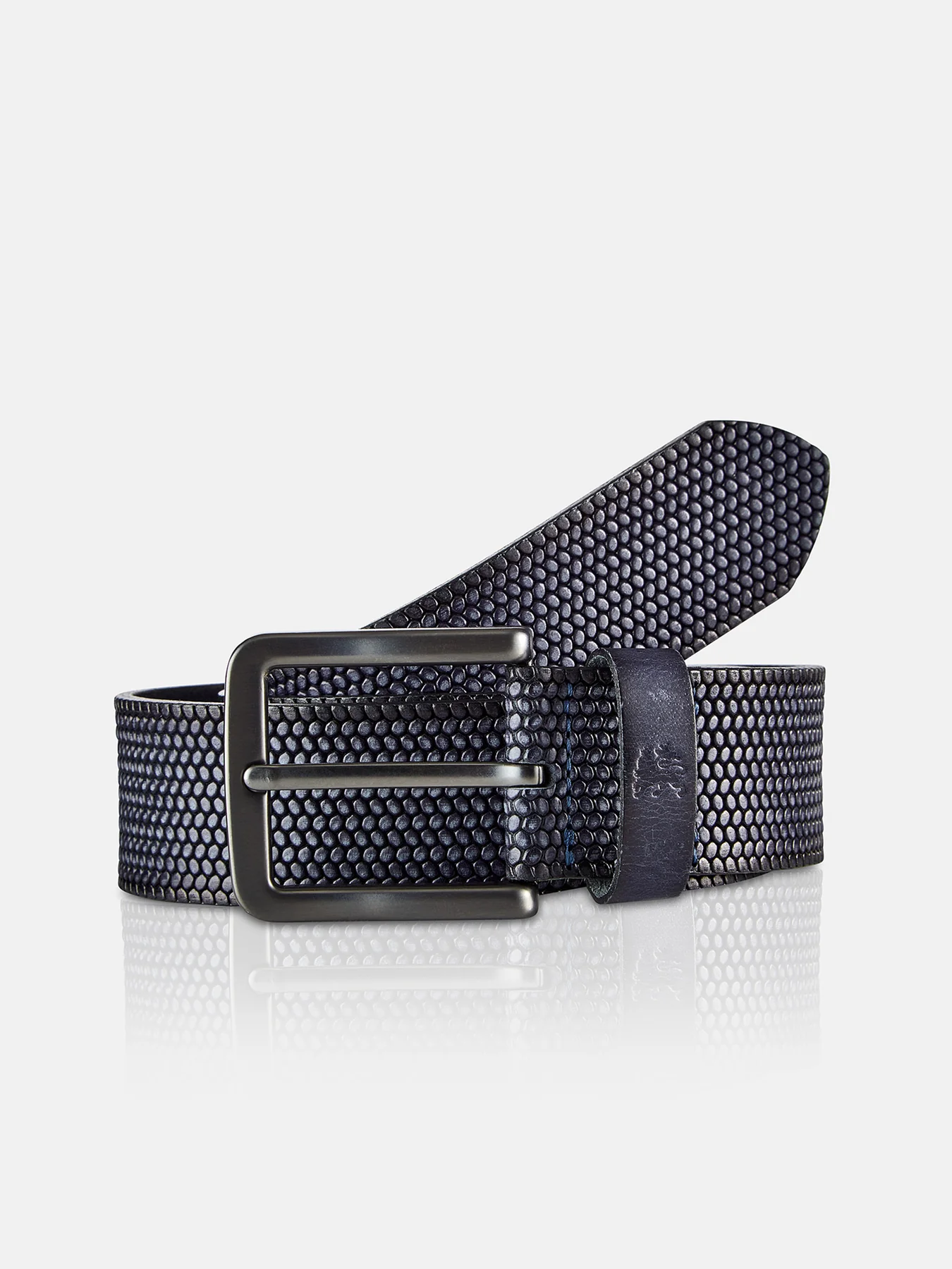 5003009 RIEM *LEWIS* VAN BUFFELLEER MET RELIËF (485 CLASSIC NAVY)