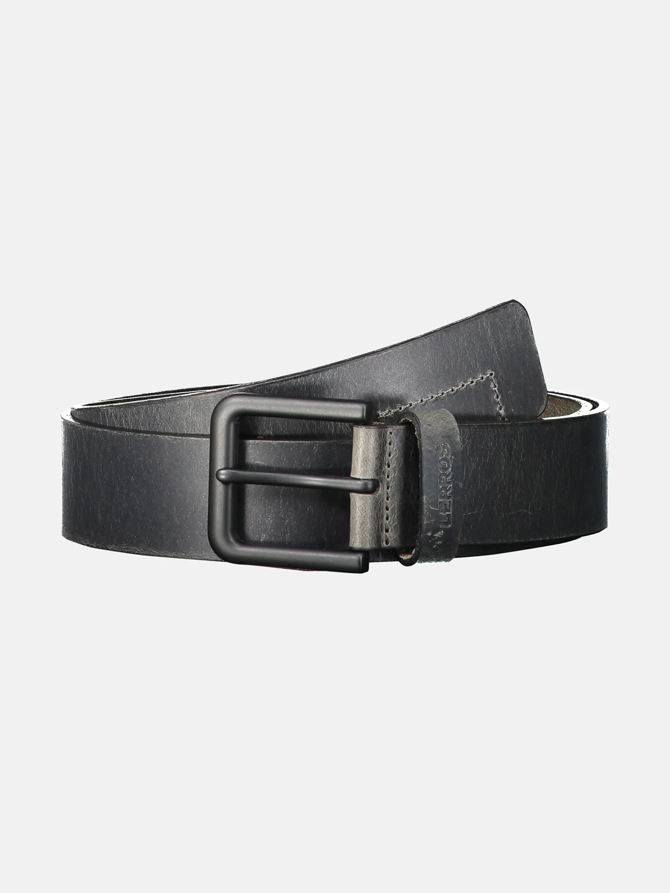 Lerros 5003018 LEREN RIEM MATTHEW MET ZWARTE GESP (250 MID GREY MELANGE)