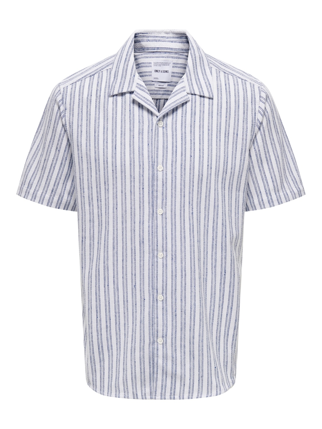 ONSTRUE REG SS STRUC STRIPE SHIRT SILVER LINING