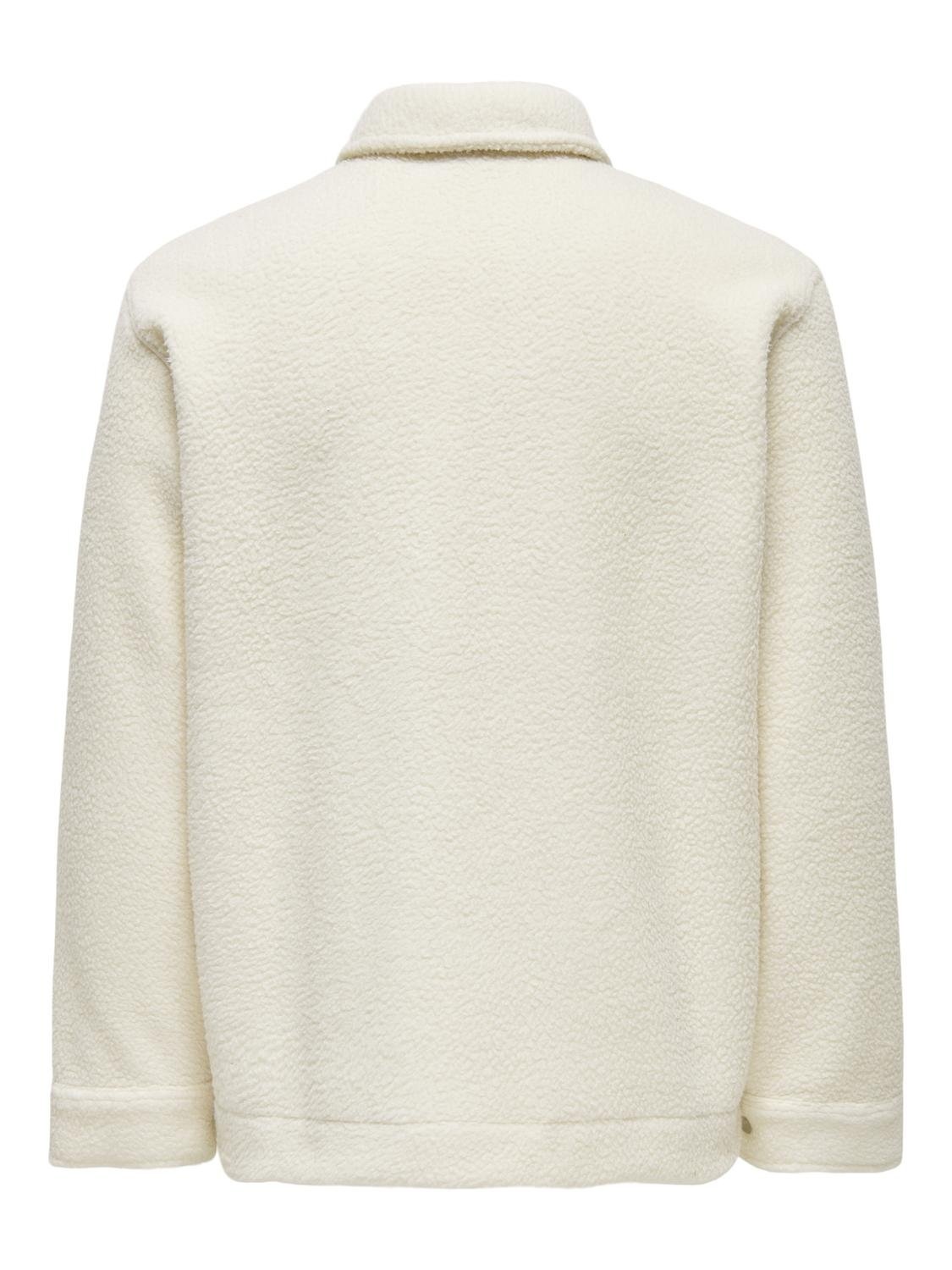 ONSMILIO TEDDY OVERSHIRT SWEAT VD Antique White