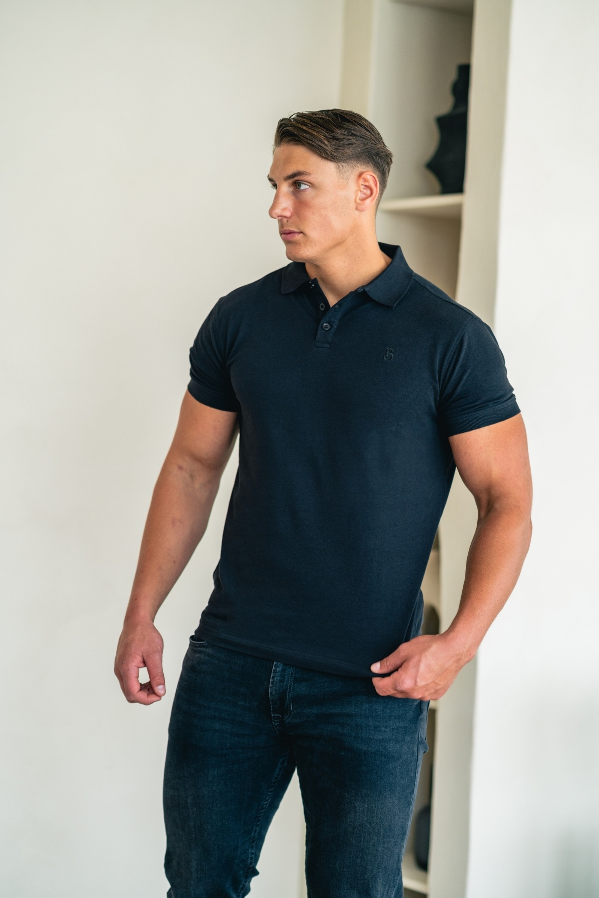 MAX PIQUE POLO BLACK