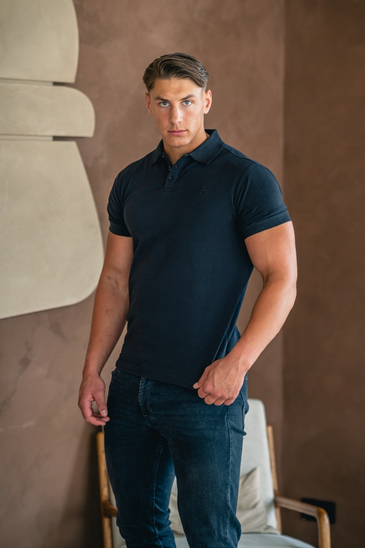 MAX PIQUE POLO BLACK