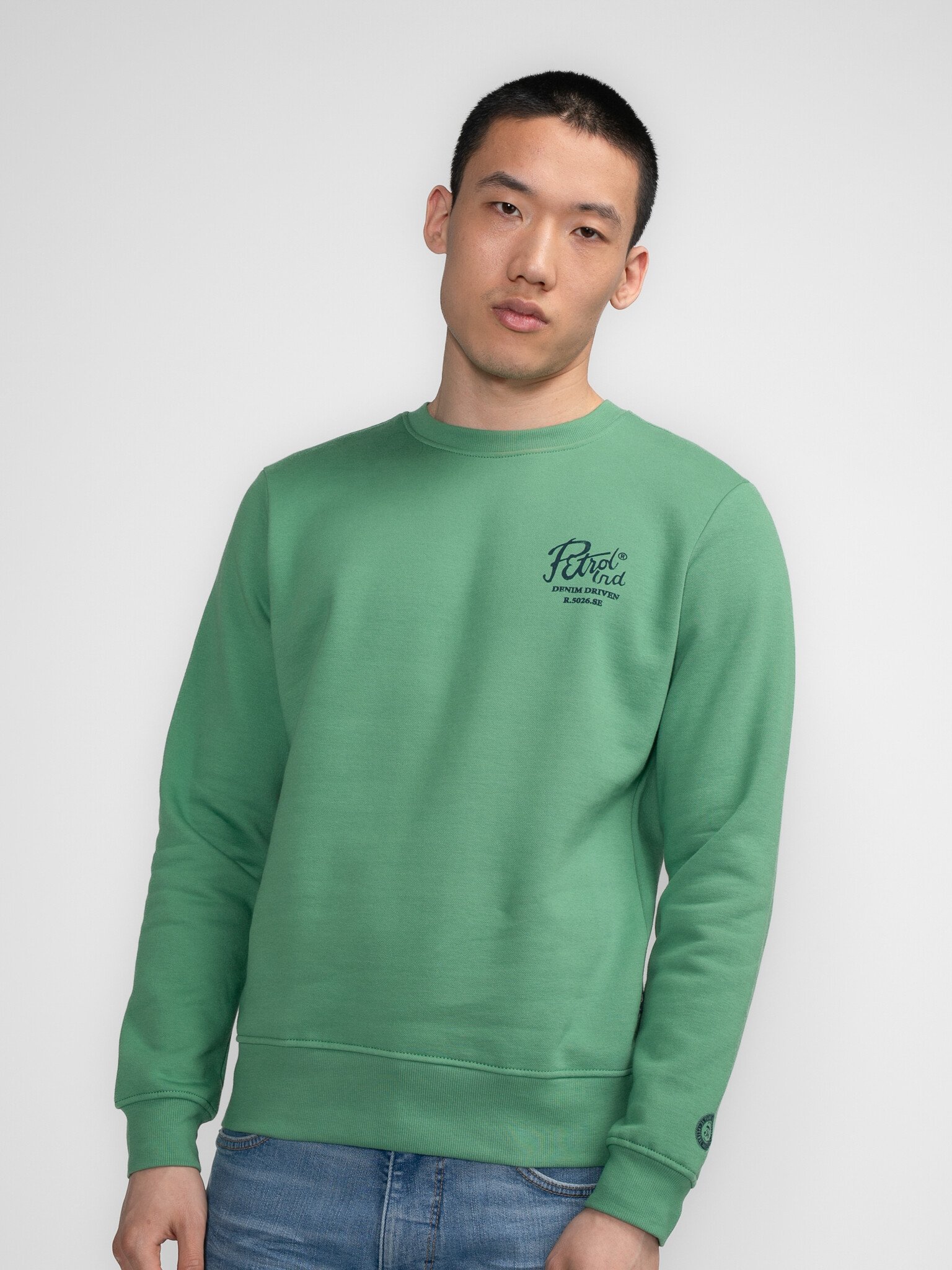 M-3040-SWR363 Men Sweater Round Neck Print (6167 Wasabi)