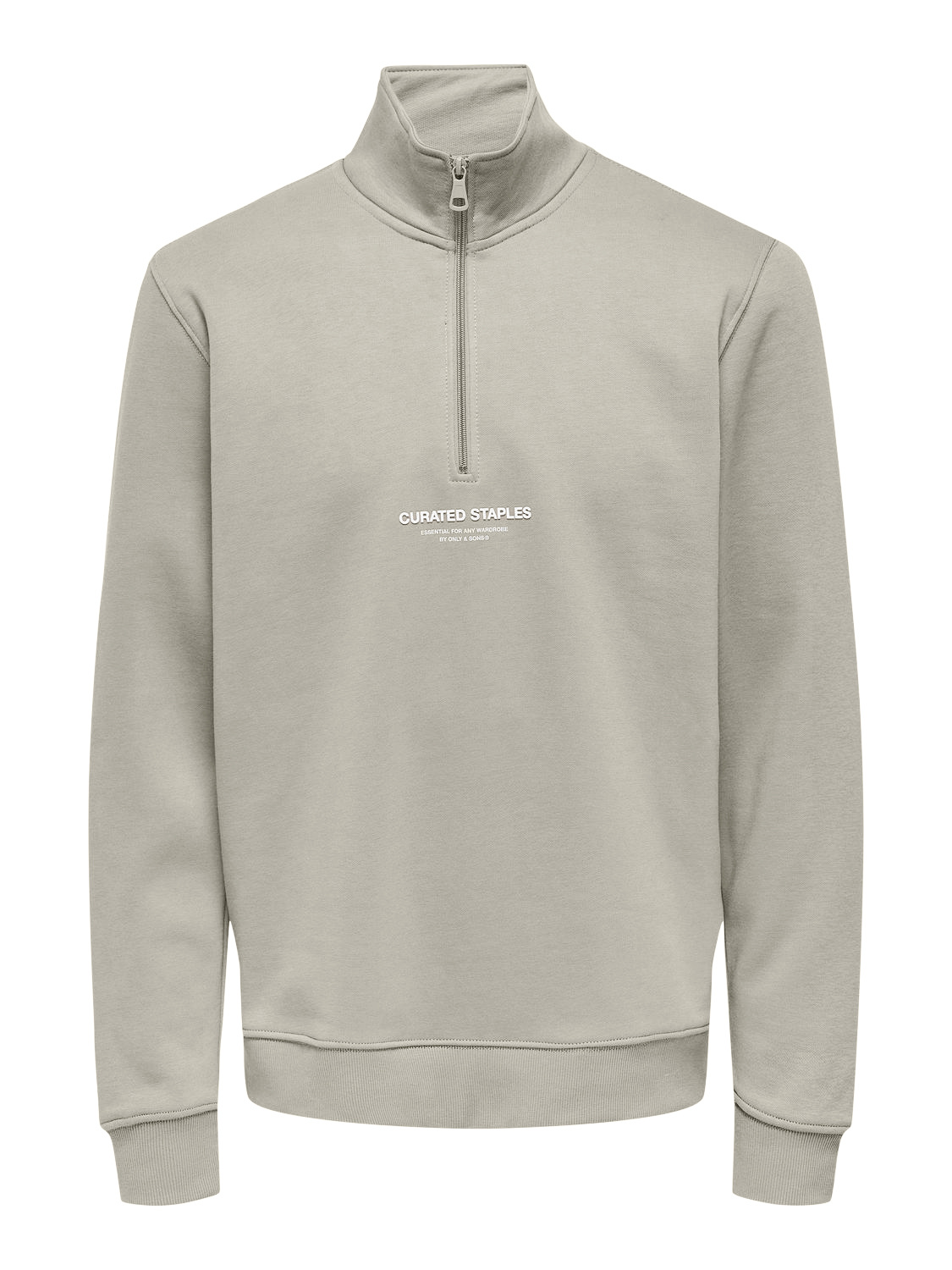 Only & Sons ONSCURATED REG HALF ZIP SWEAT (Silver Lining)