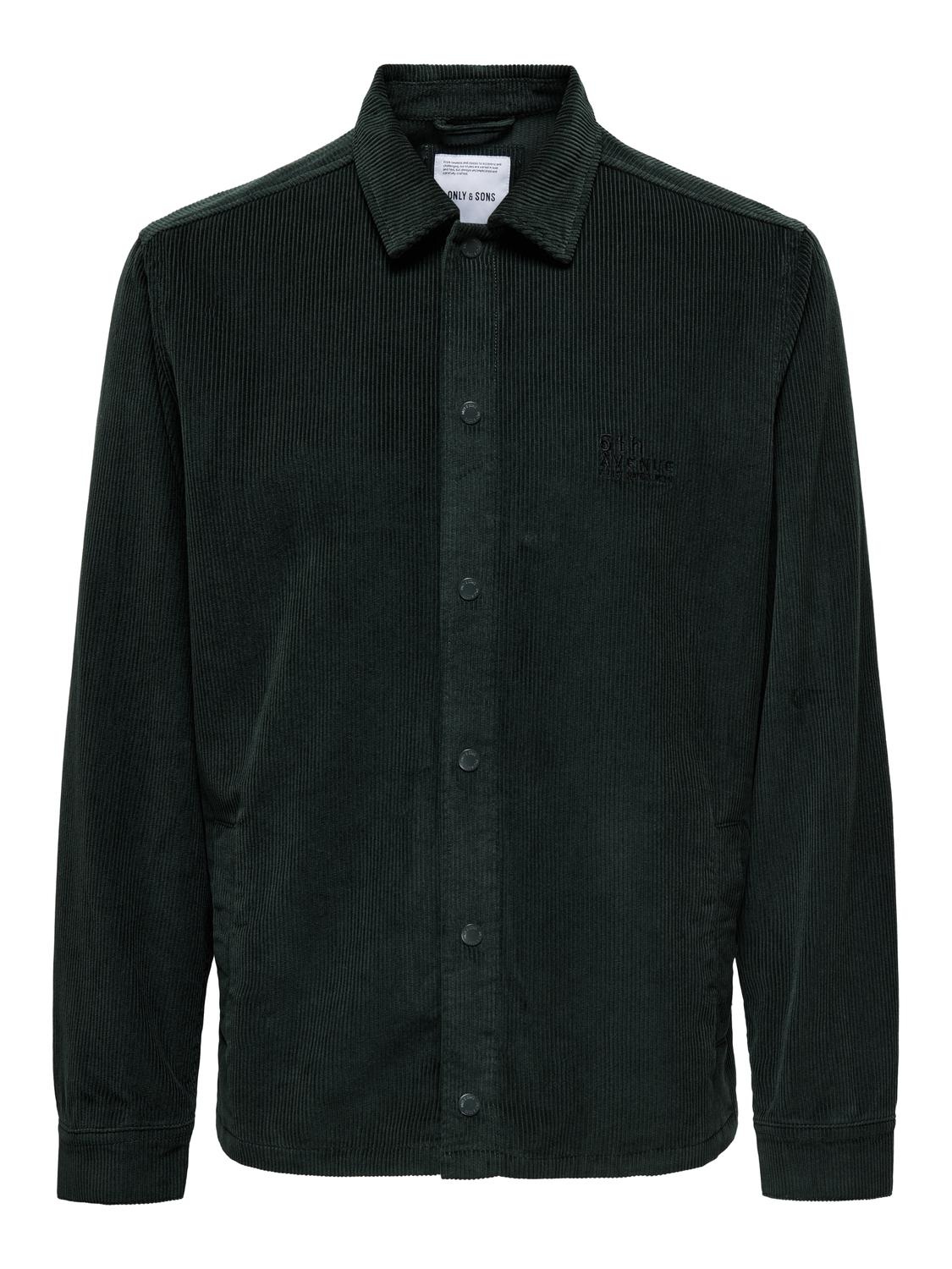 Only & Sons ONSTYLER 8W CORD LS OVERSHIRT (Darkest Spruce)