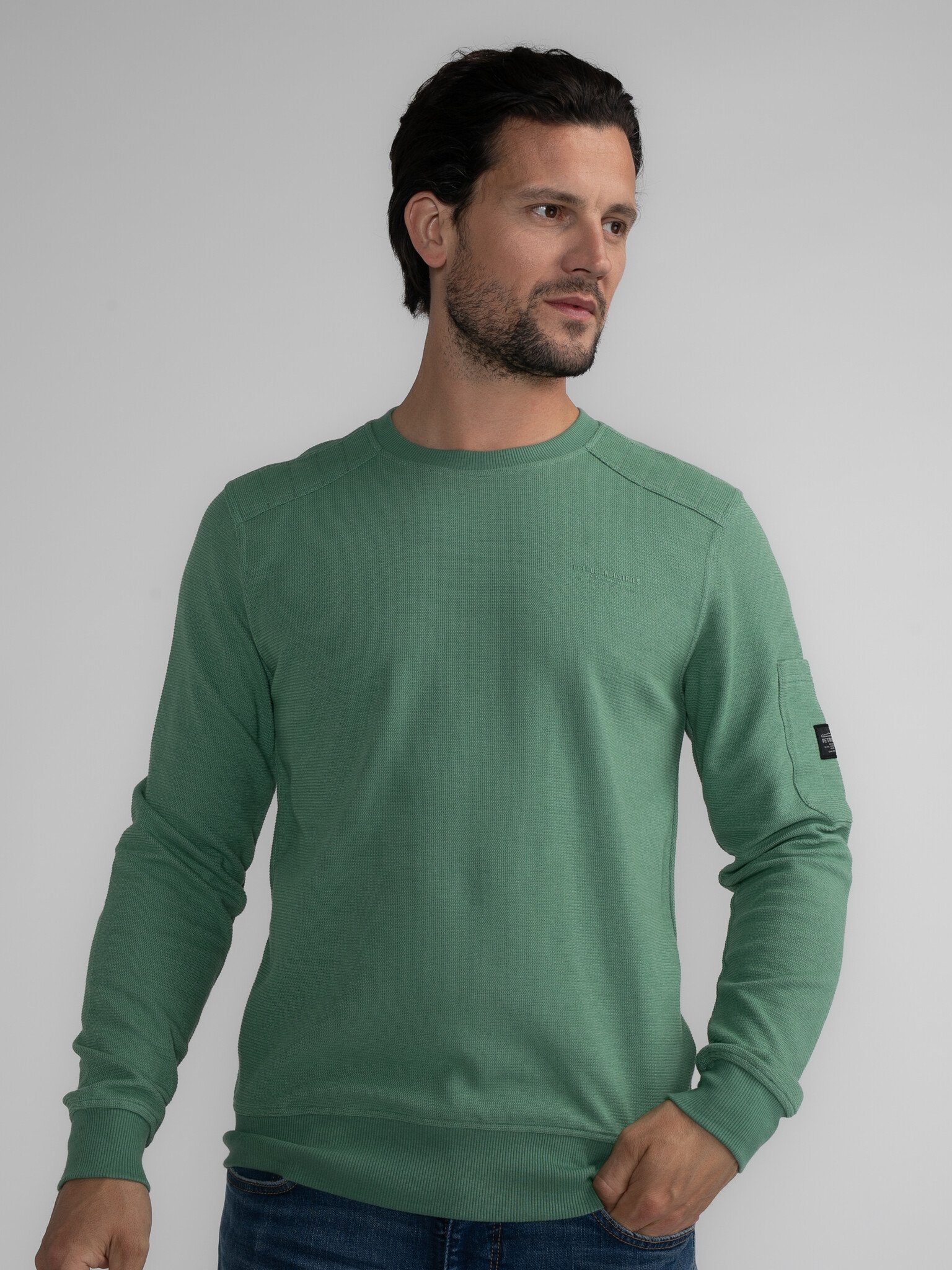 M-3040-SWR304 Men Sweater Round Neck (6167 Wasabi)