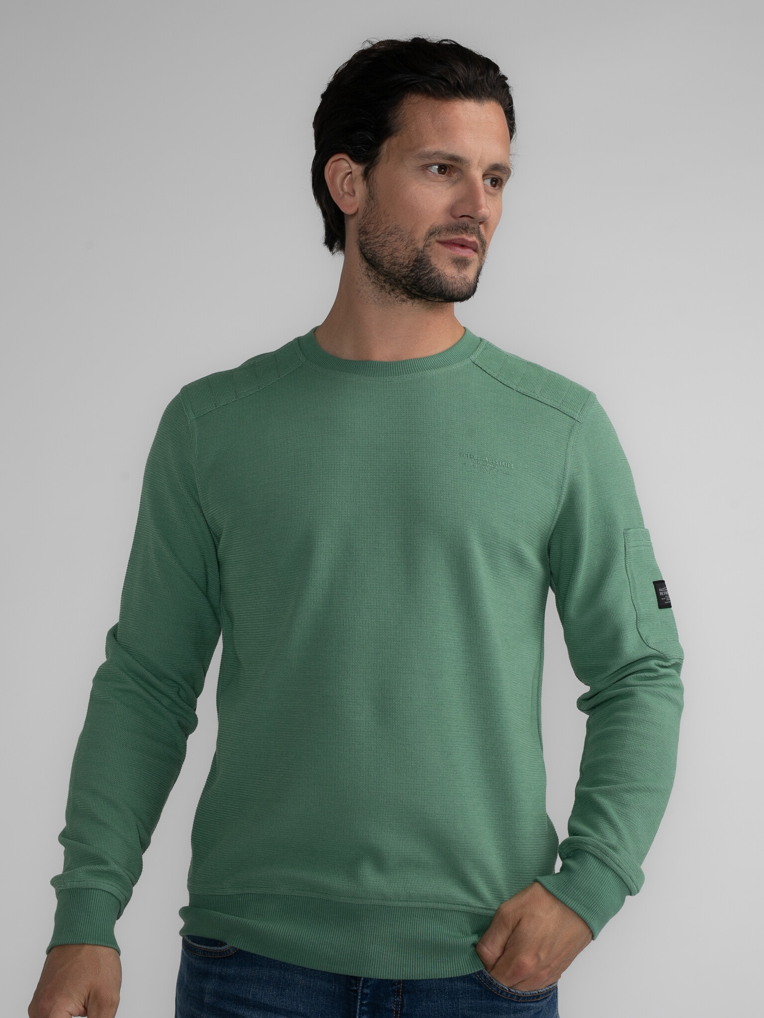 Petrol M-3040-SWR304 Men Sweater Round Neck (6167 Wasabi)